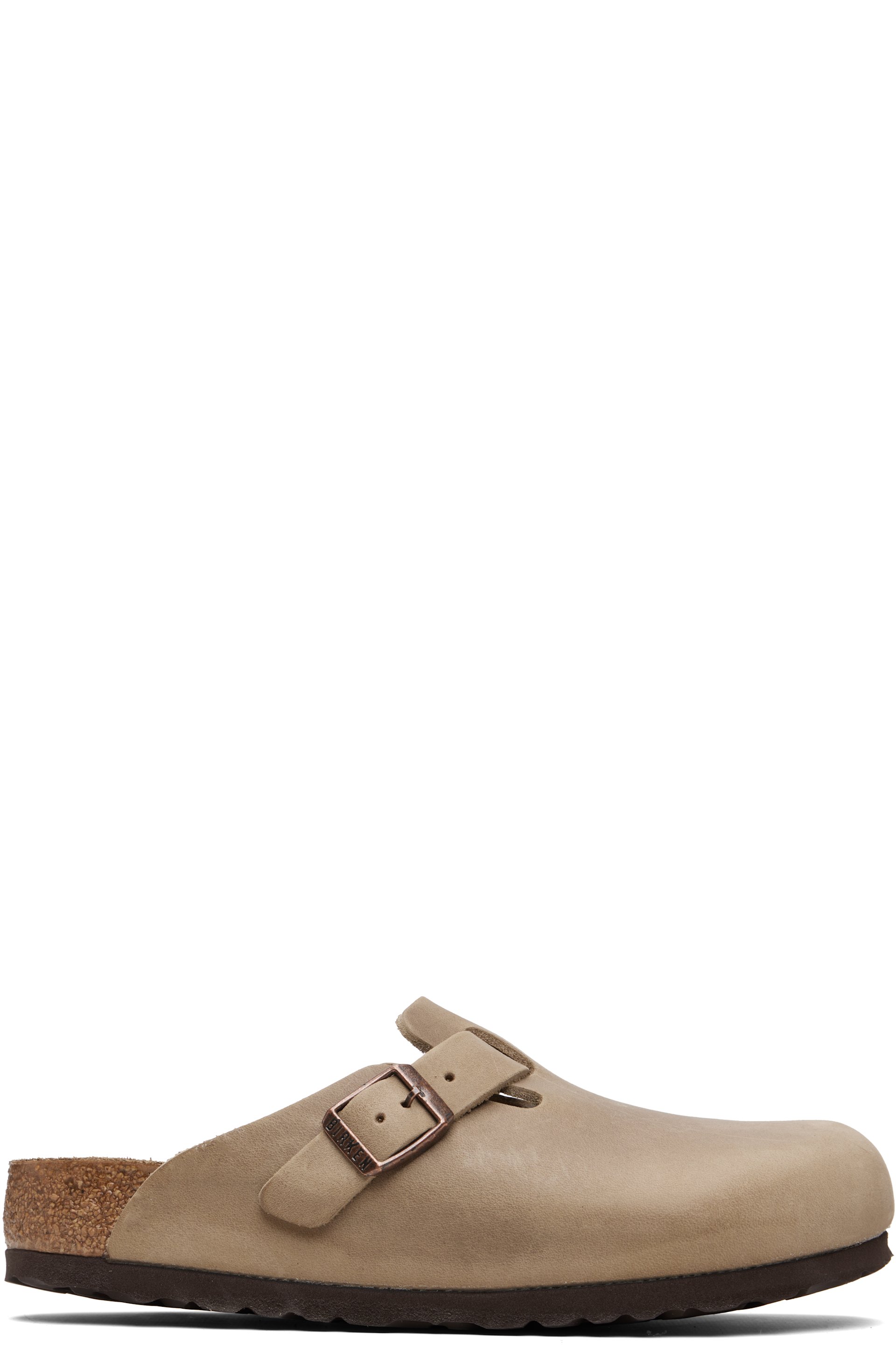 Birkenstock - 驼色 Regular Boston Oiled Leather 穆勒鞋
