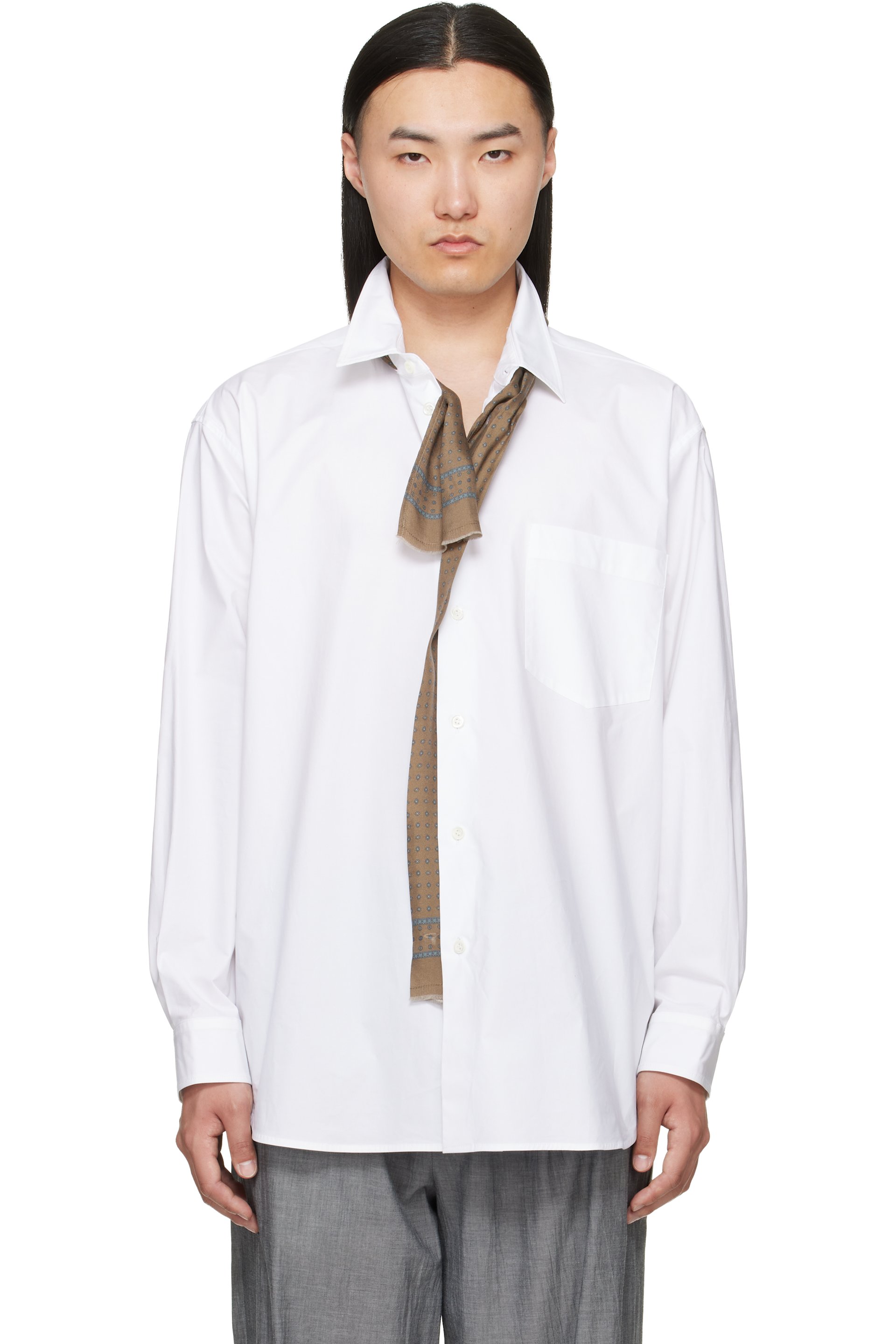 Magliano - Chemise à manches longues Crispy Penna blanche