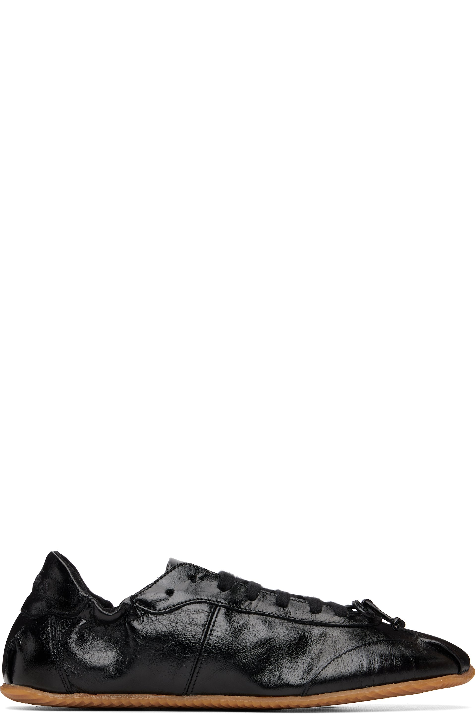 ABRA - Baskets de style ballerine noires en cuir