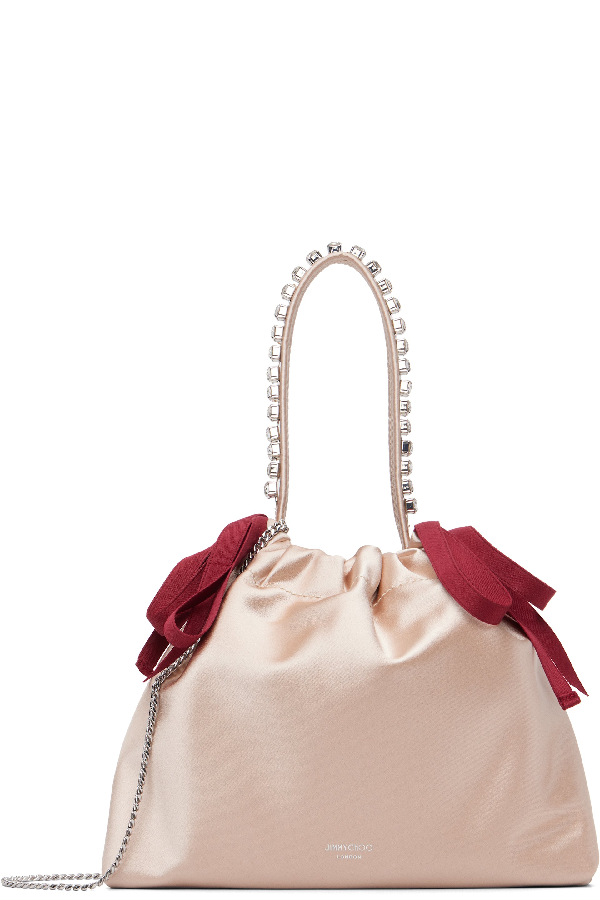 Jimmy Choo - Mini sac à main rose à cordon coulissant