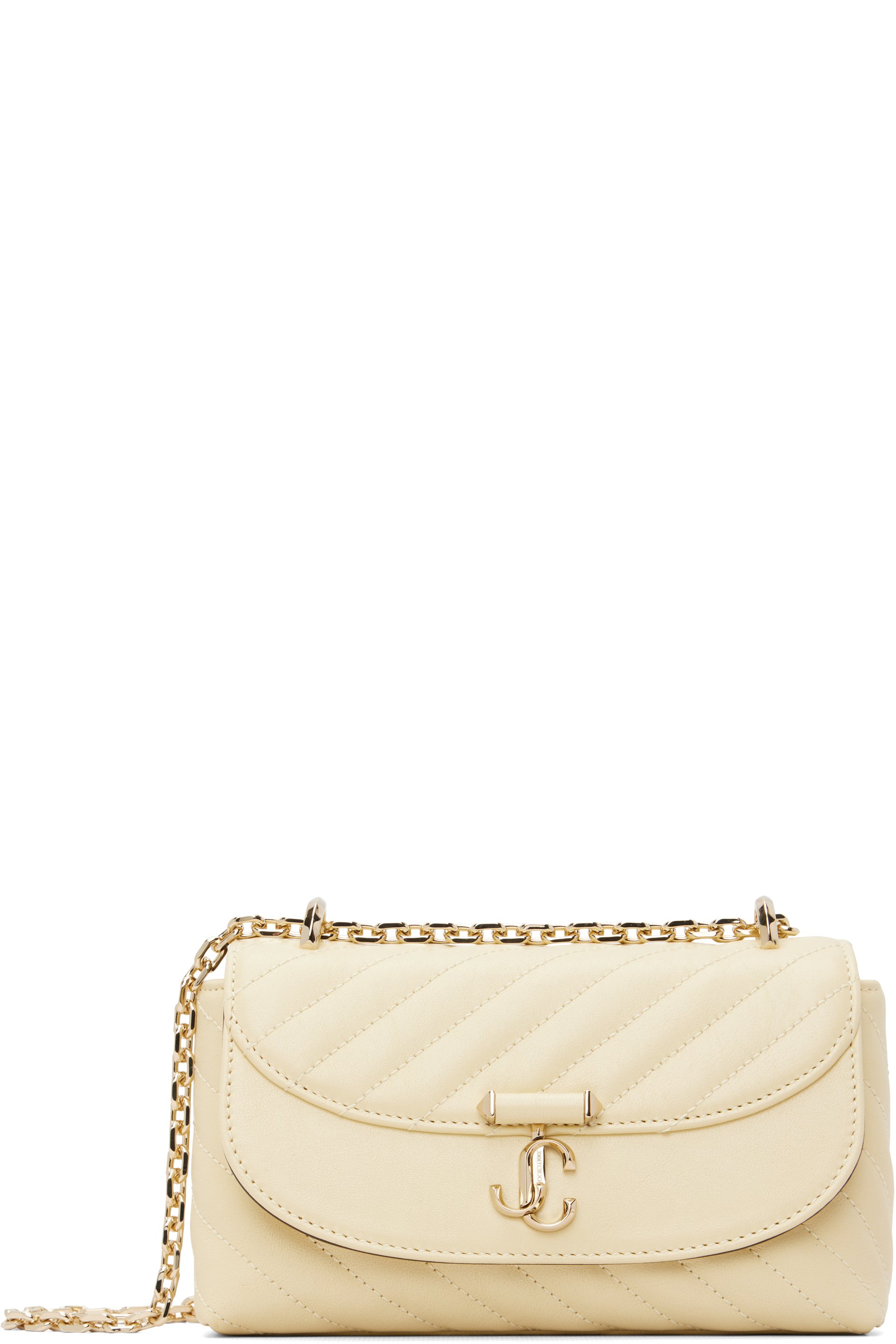 Jimmy Choo - Petit sac à bandoulière blanc cassé - Curve