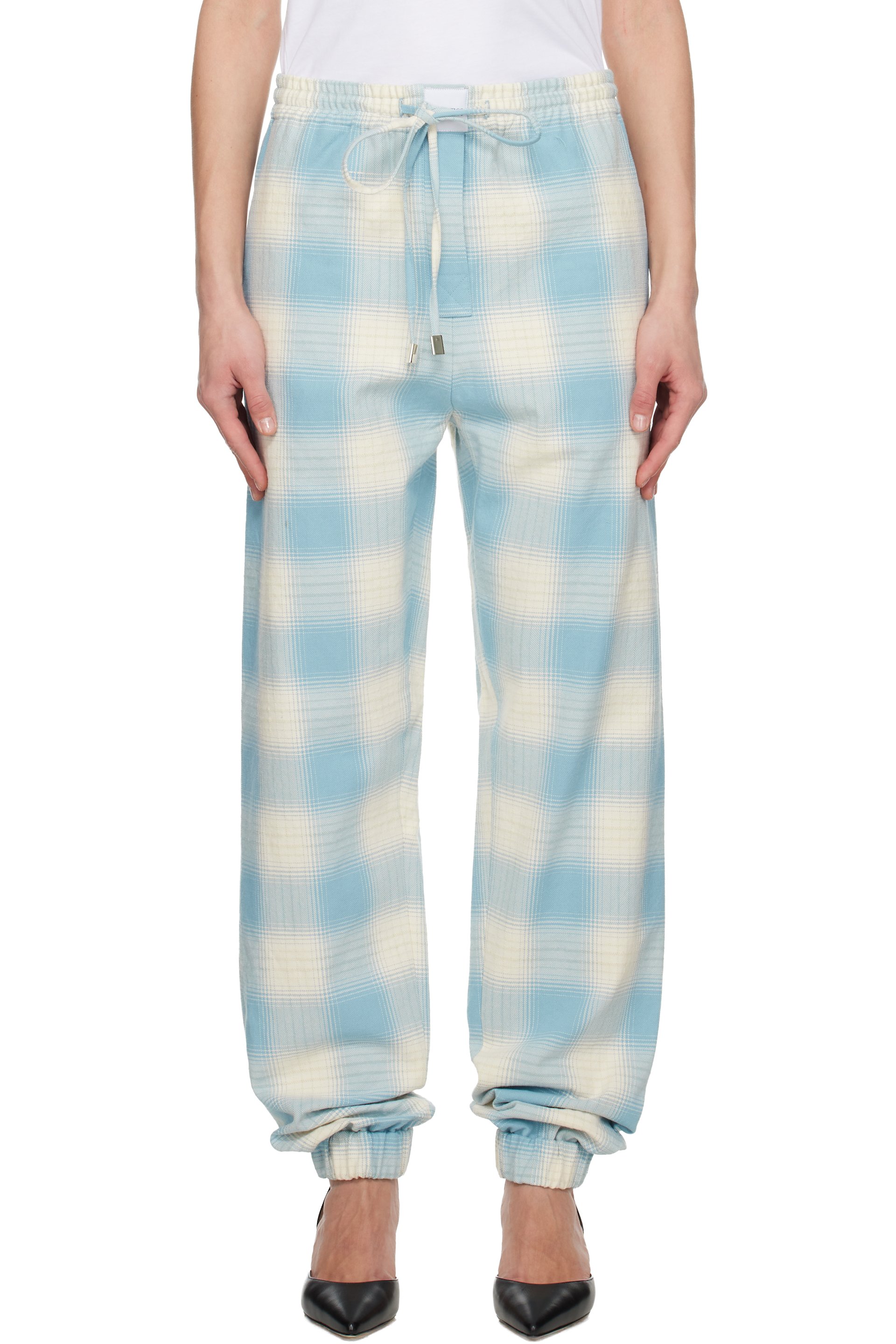 The Attico - Pantalon long bleu