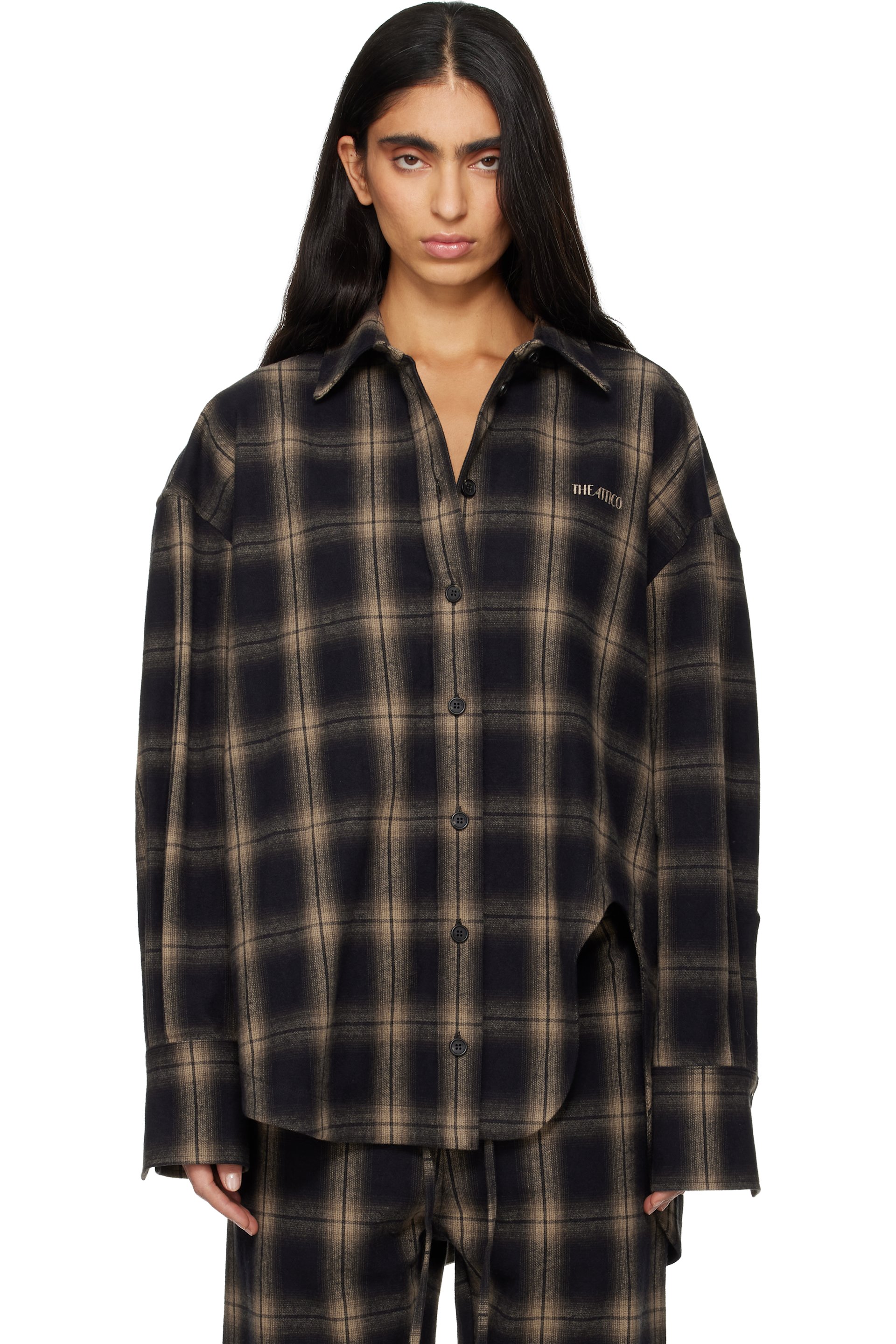 The Attico - Chemise Diana brune