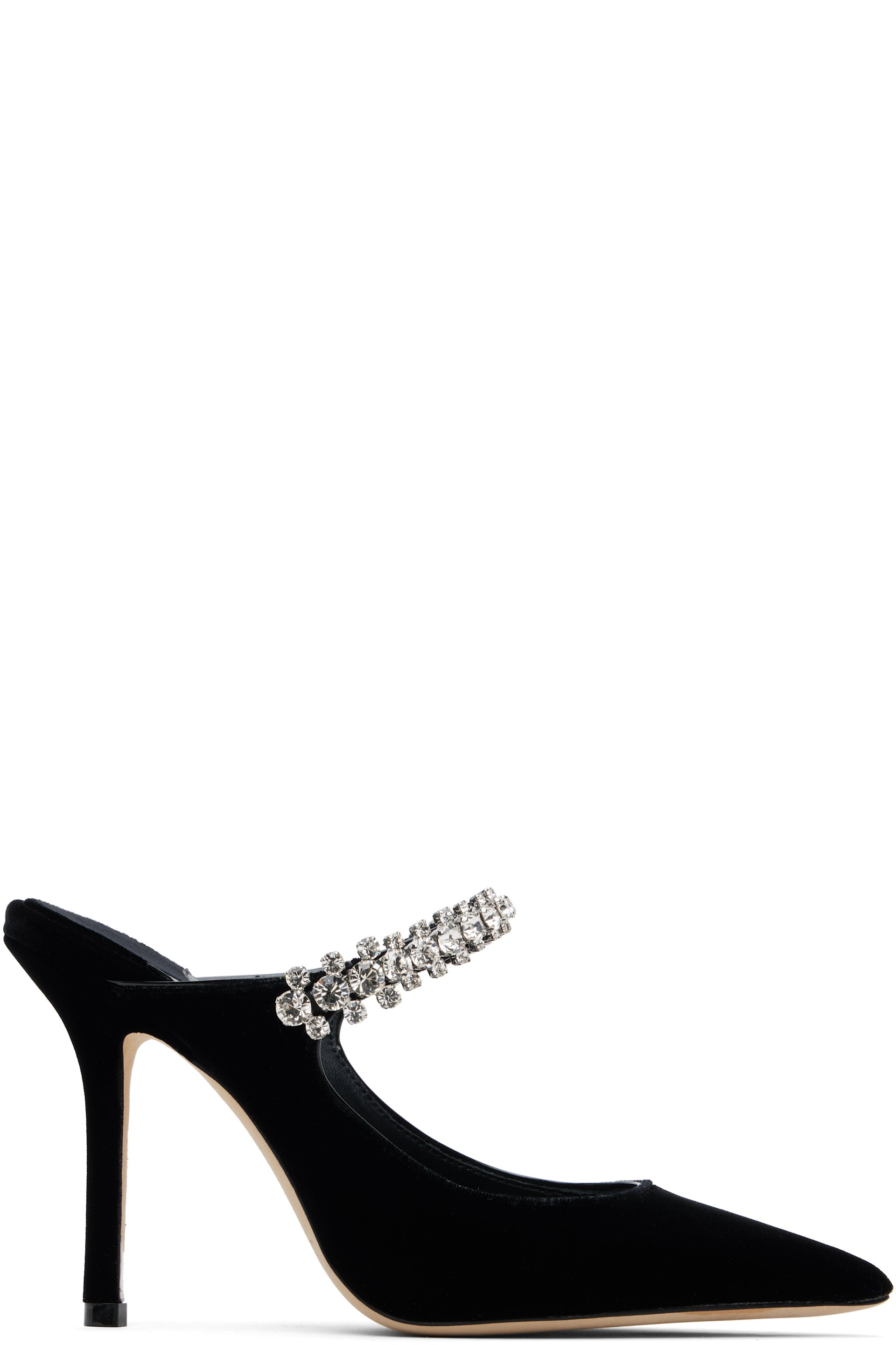 Jimmy Choo - Chaussures à talon 100 noires à bride Bing