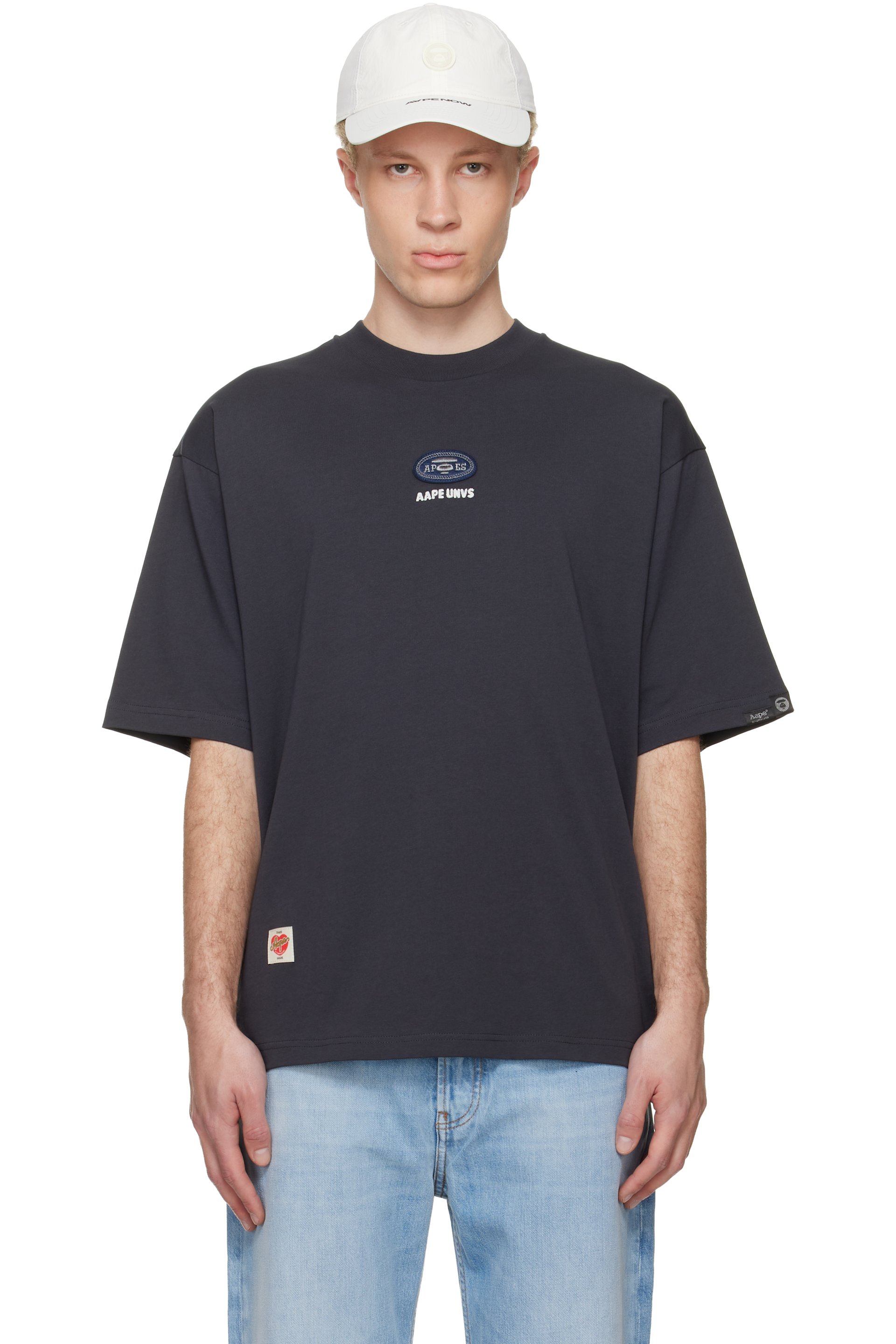 AAPE by A Bathing Ape - Gray 'AAPE' Fancy Main T-shirt