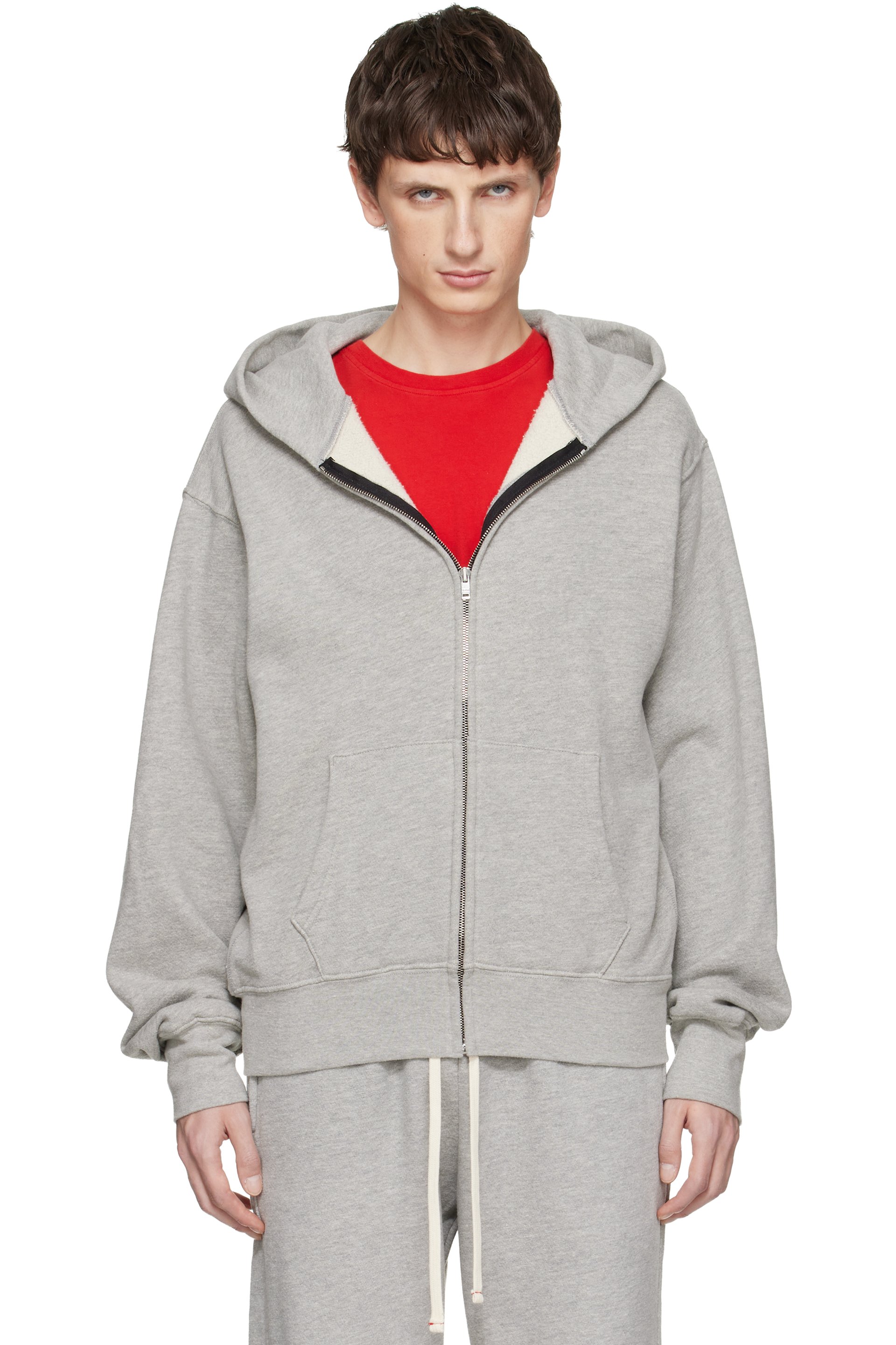Les Tien - Gray Heavyweight Zip Hoodie
