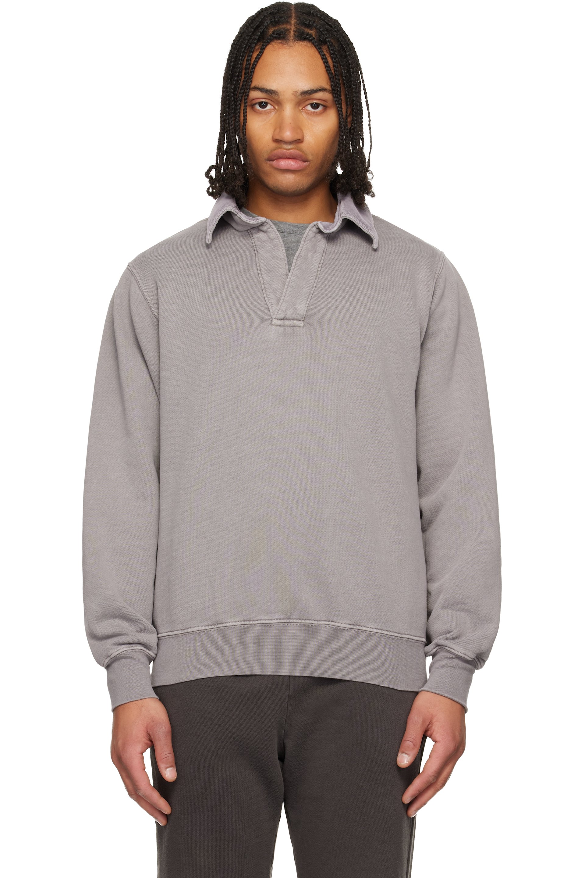 Les Tien - Gray Moto Back Polo