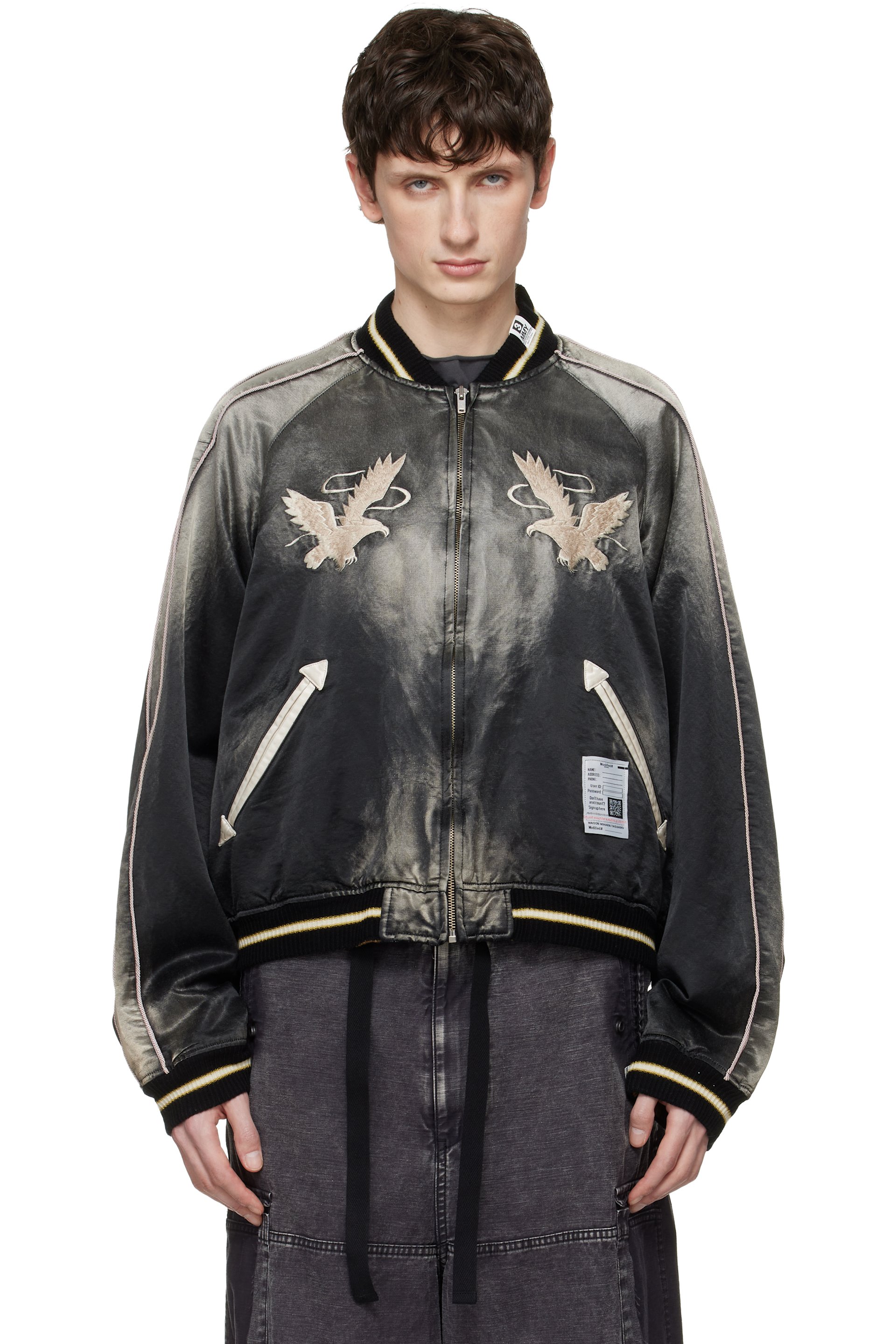 Maison MIHARA YASUHIRO - Black Sun Faded Like Souvenir Bomber Jacket
