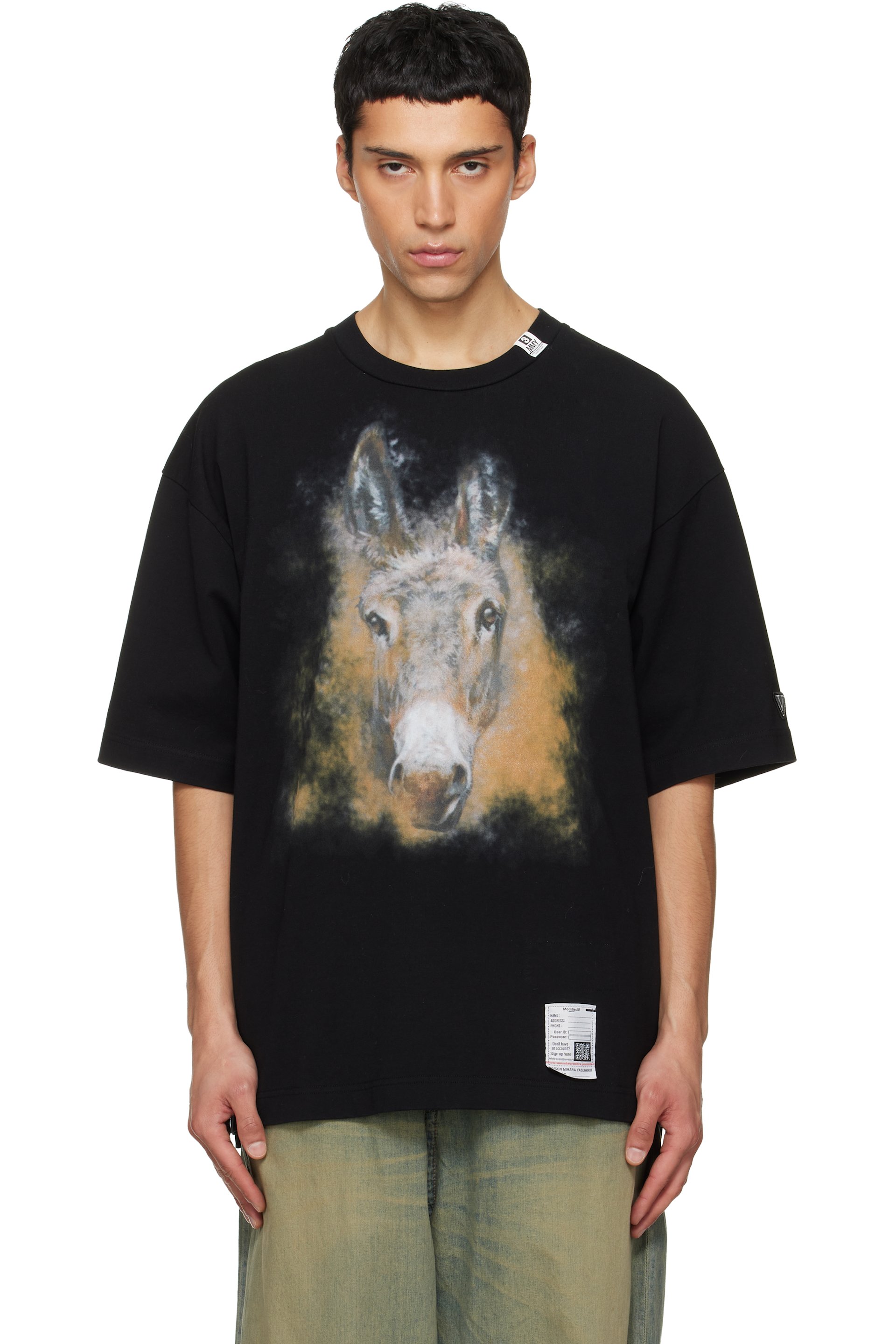 Maison MIHARA YASUHIRO - Black Horse Printed T-shirt