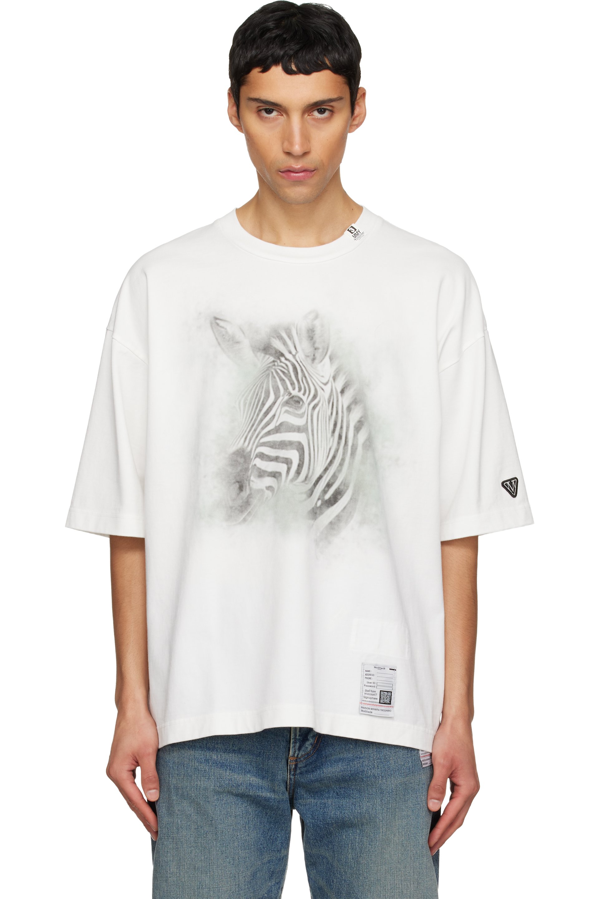 Maison MIHARA YASUHIRO - White Horse Printed T-shirt