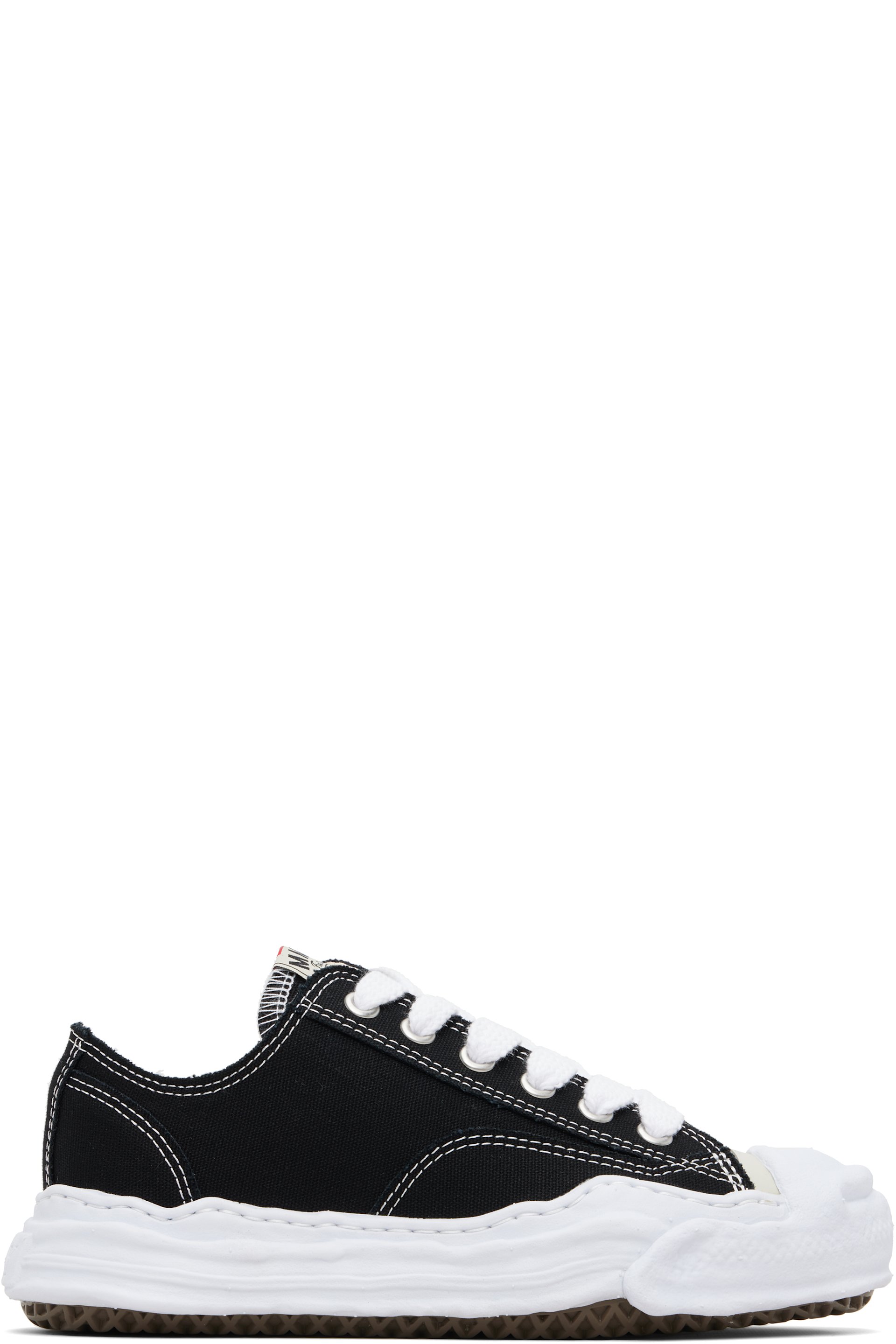 Maison MIHARA YASUHIRO - Black 'Hank' OG Sole Canvas Low-Top Sneakers