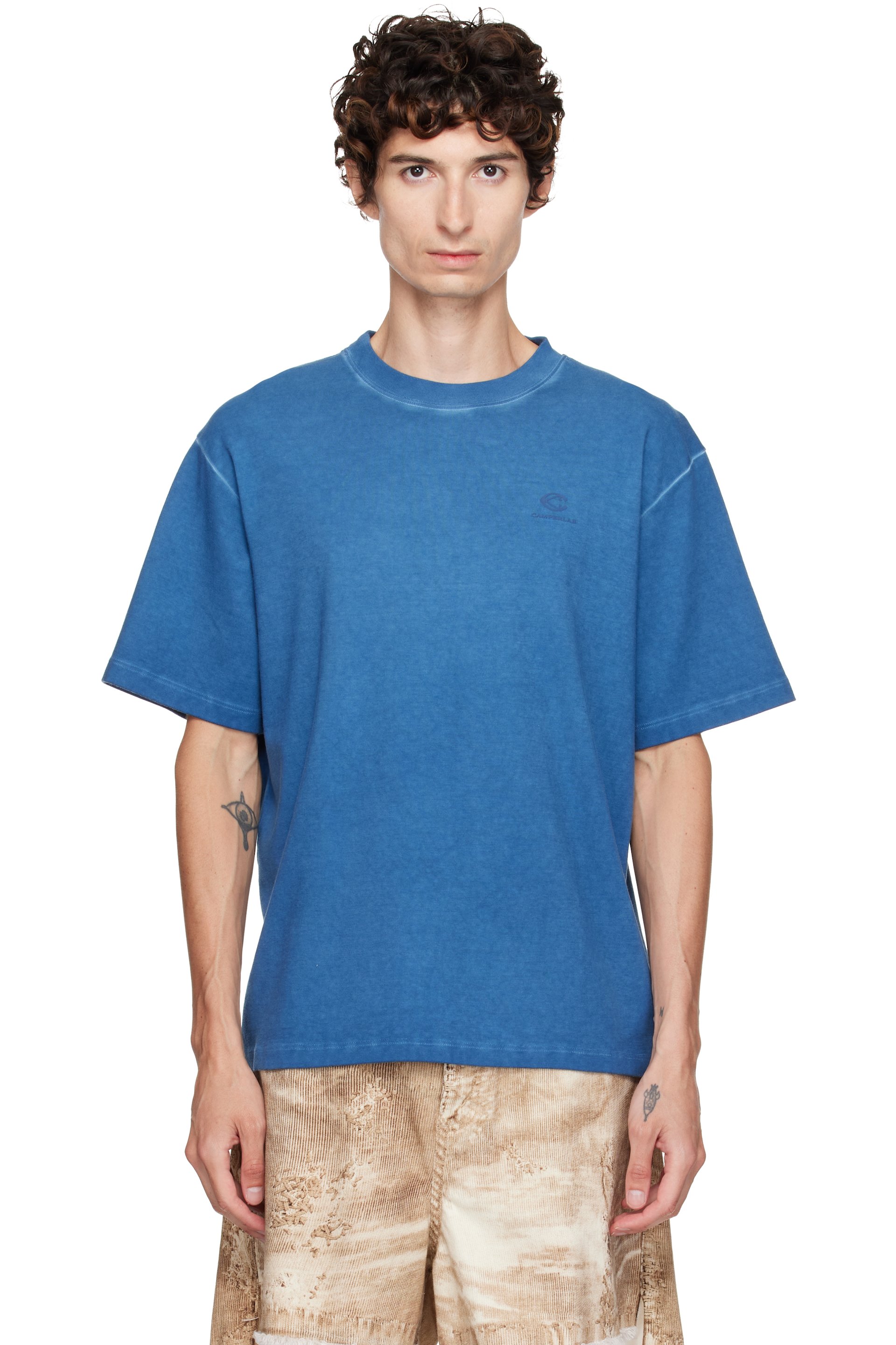 CAMPERLAB - Blue Logo Boxy T-shirt