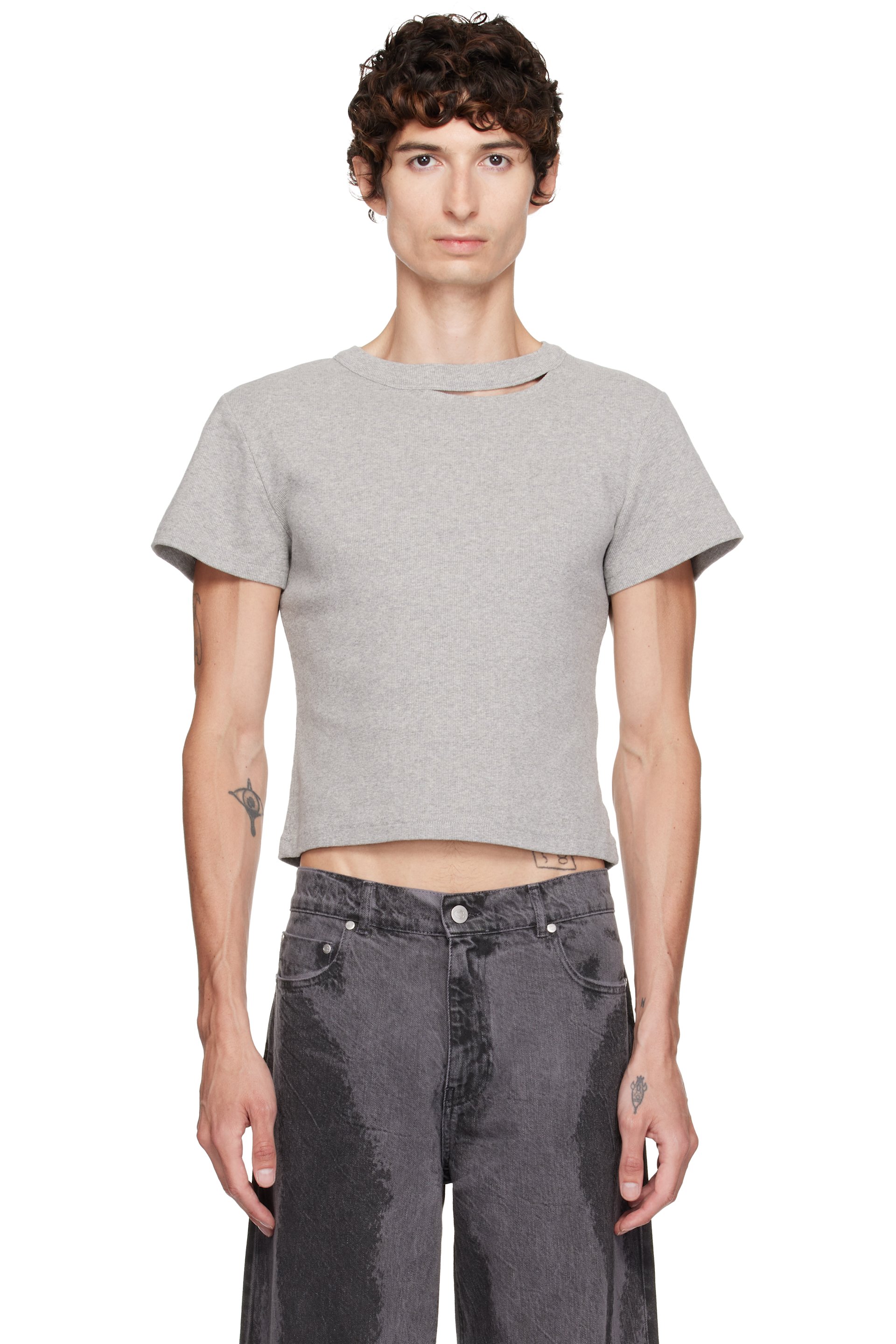 CAMPERLAB - Gray Cut-Out T-shirt