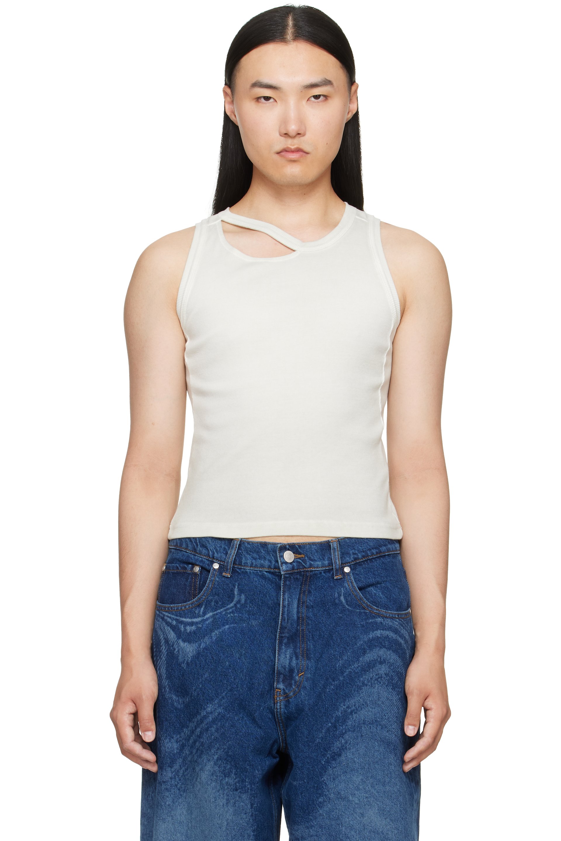 CAMPERLAB - Gray Ribbed Tank Top