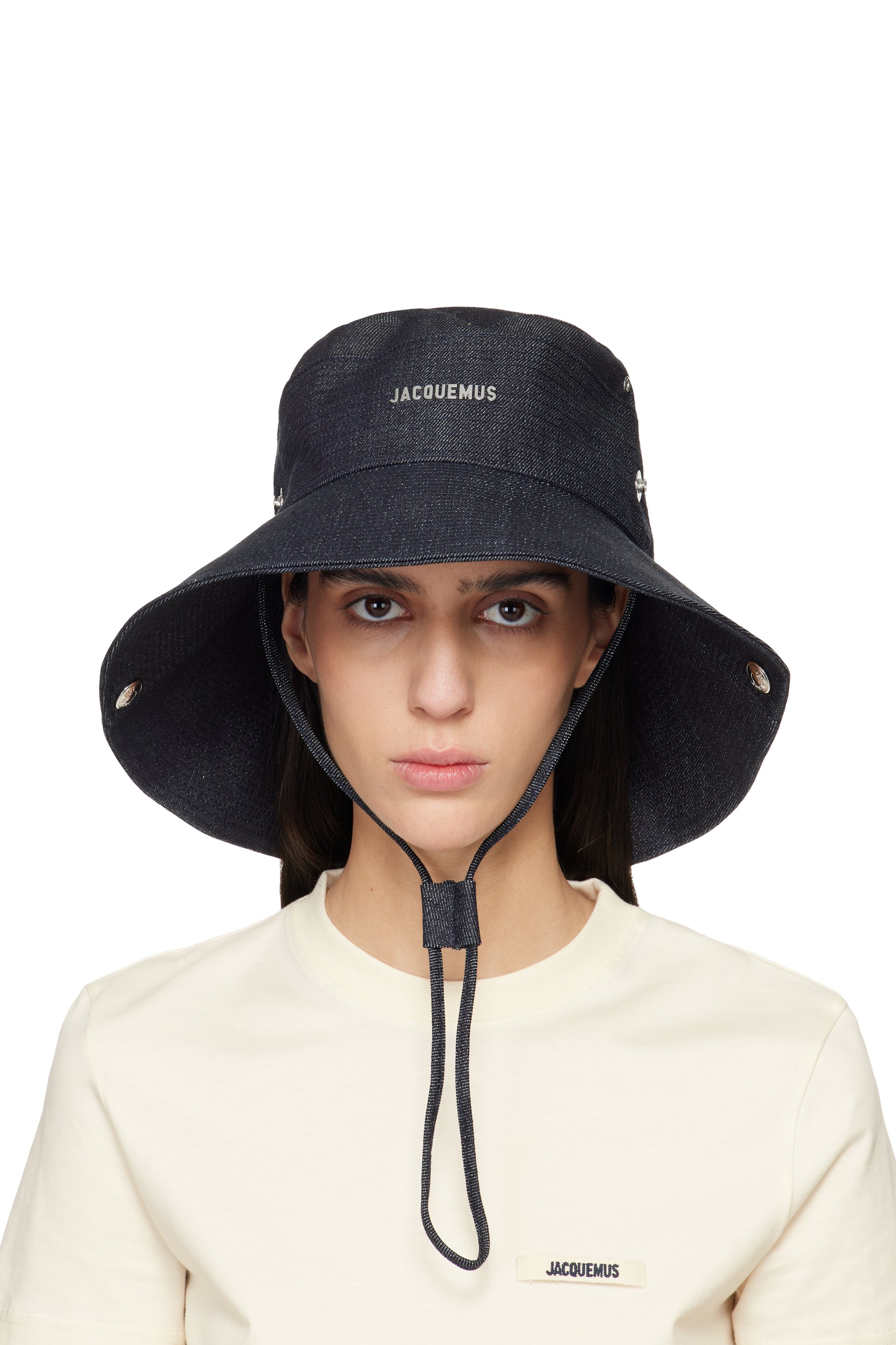 JACQUEMUS - Chapeau bob de-Nîmes bleu marine en denim - La croisière