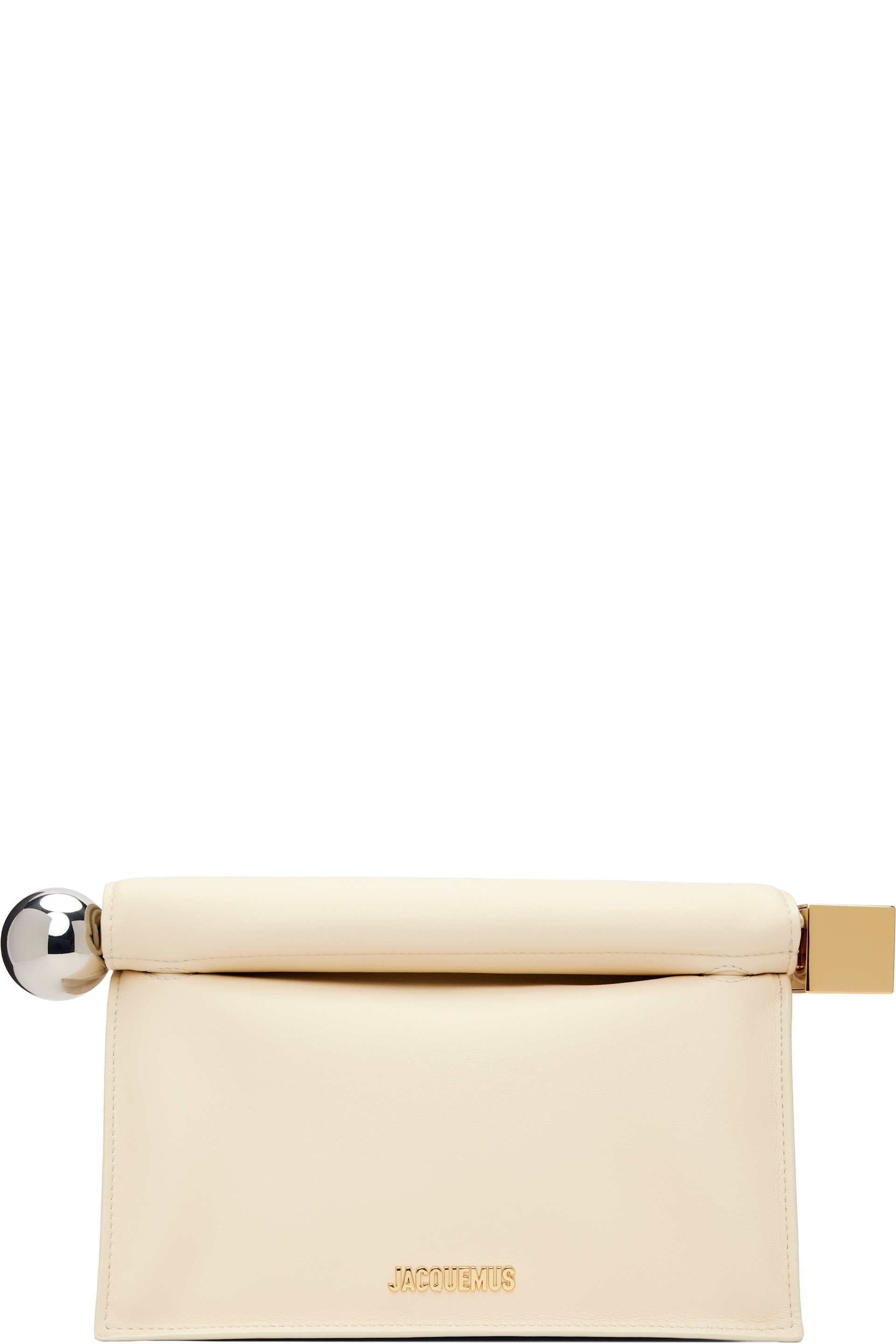 JACQUEMUS - Off-White 'The Rond Carré' Clutch