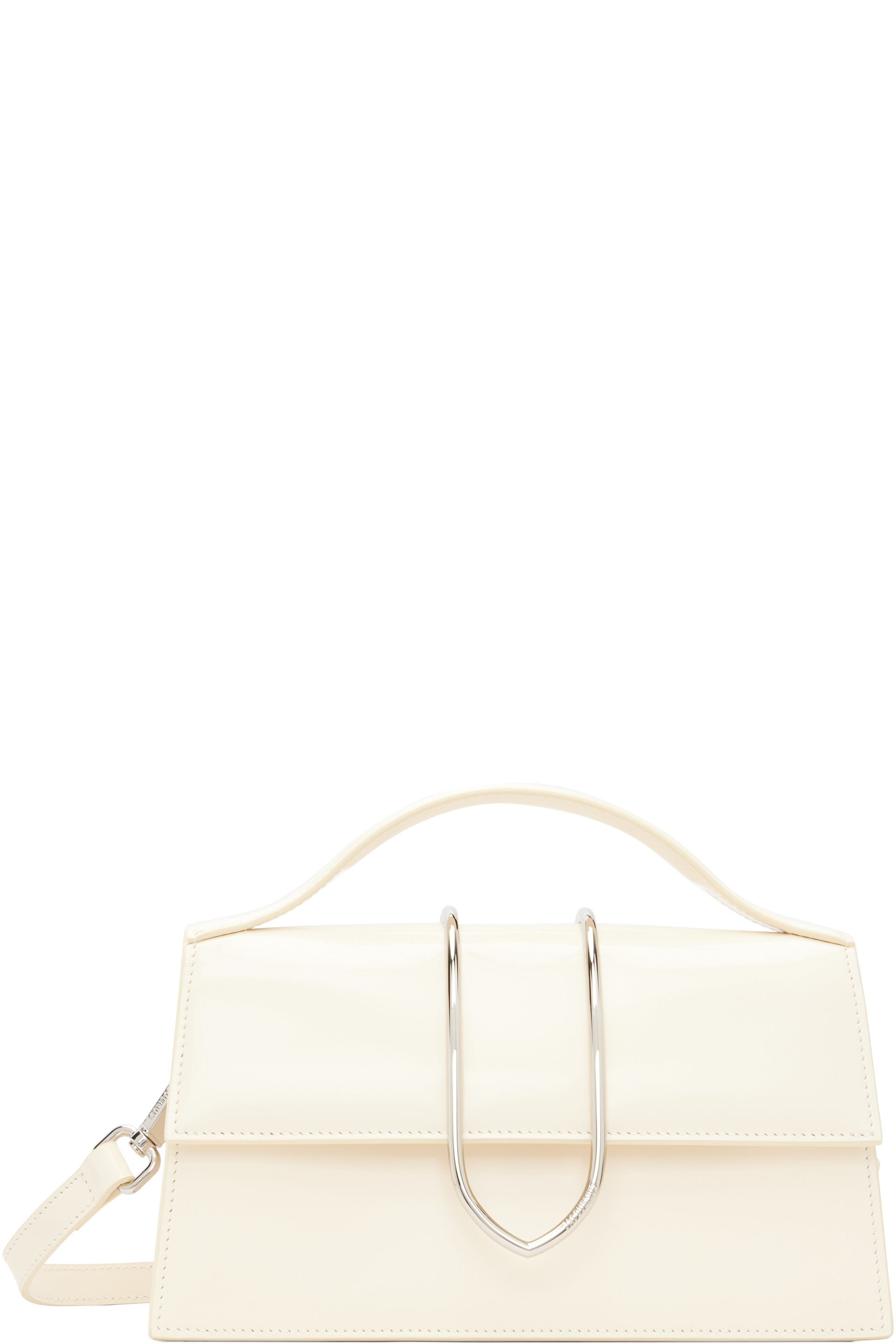 JACQUEMUS - Grand sac Bambino blanc cassé