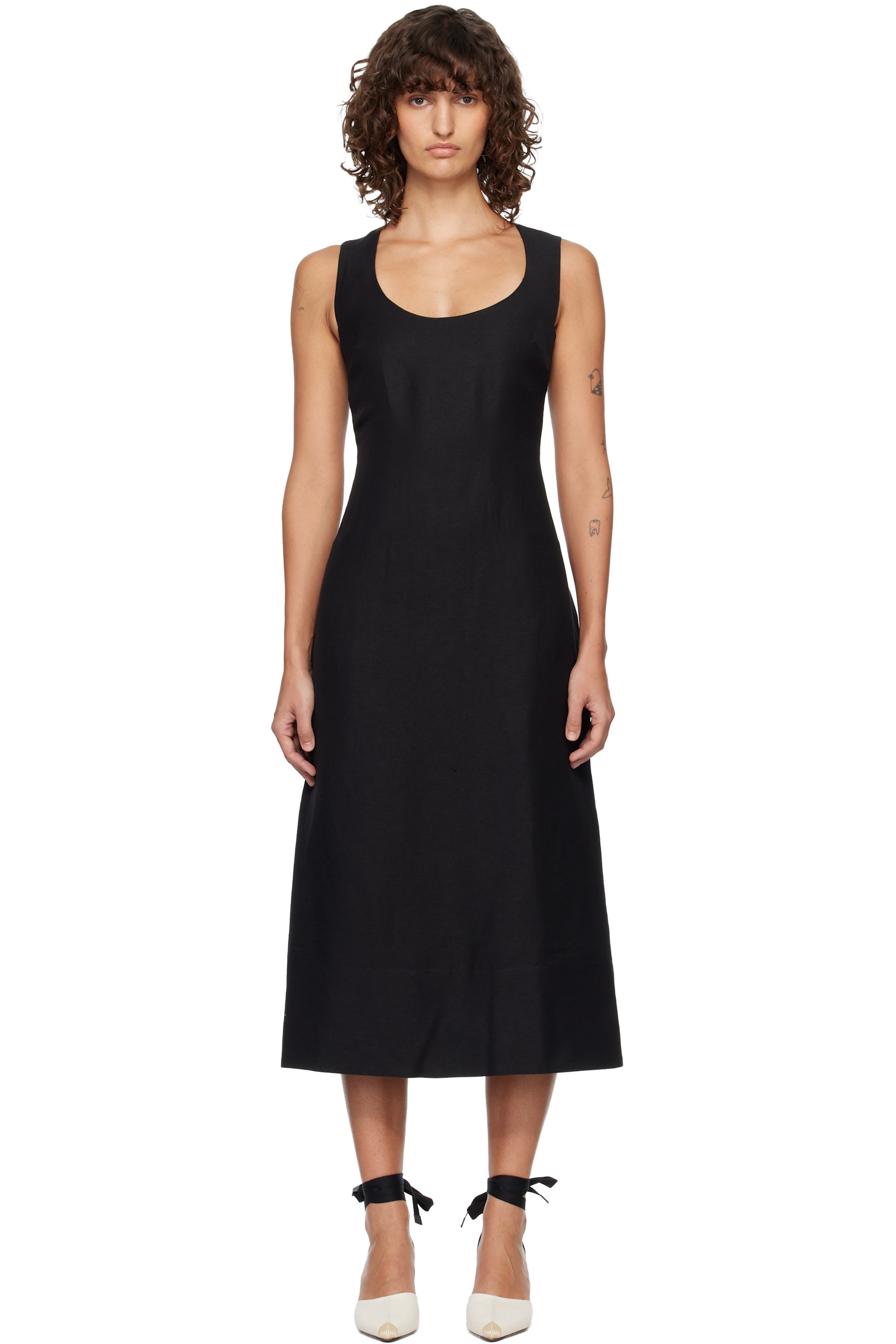 JACQUEMUS - Robe midi Tablier noire
