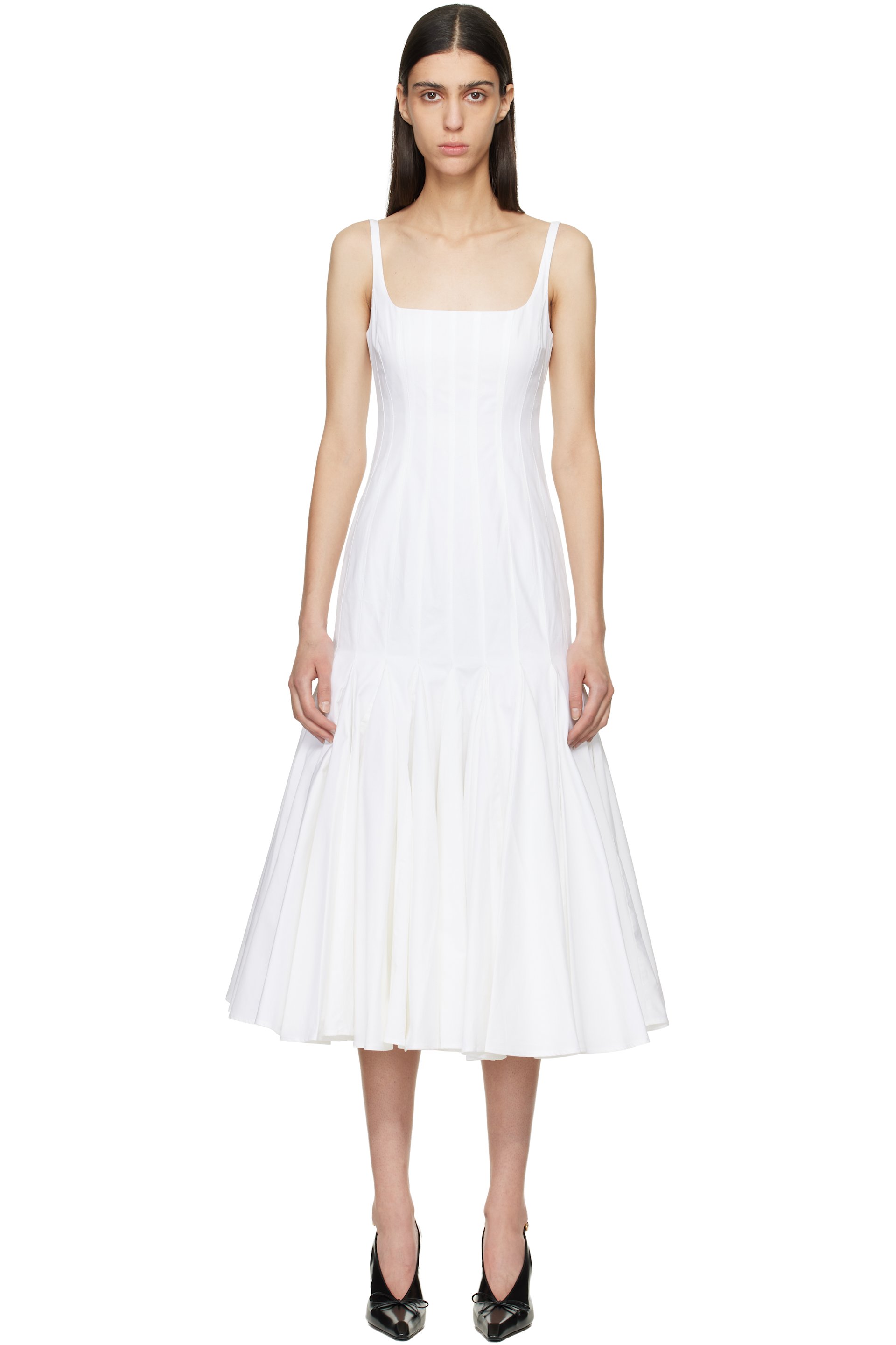JACQUEMUS - Robe midi Agave blanche - Le paysan