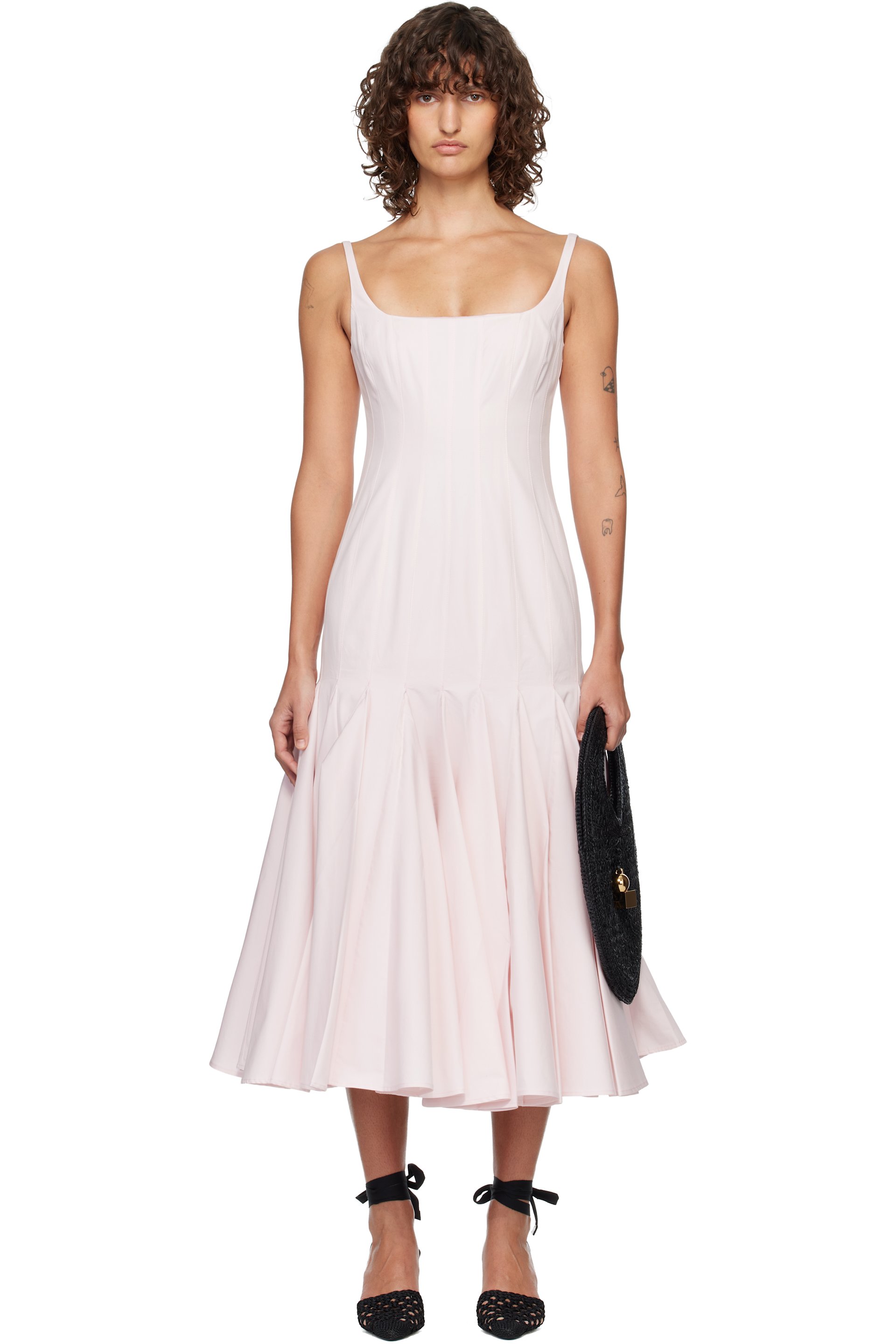 JACQUEMUS - Robe midi Agave rose