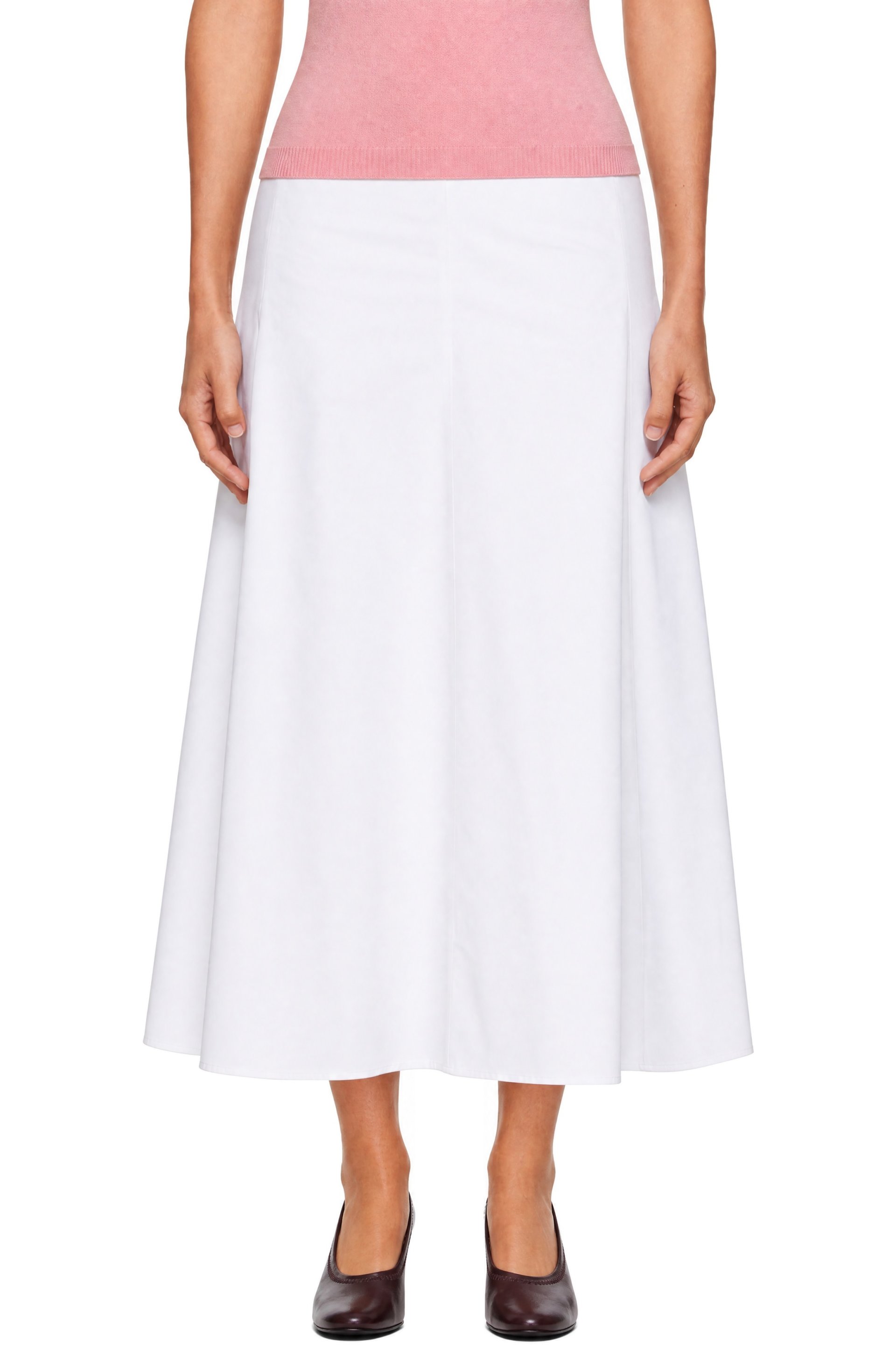 JACQUEMUS - White 'The Triangle' Midi Skirt