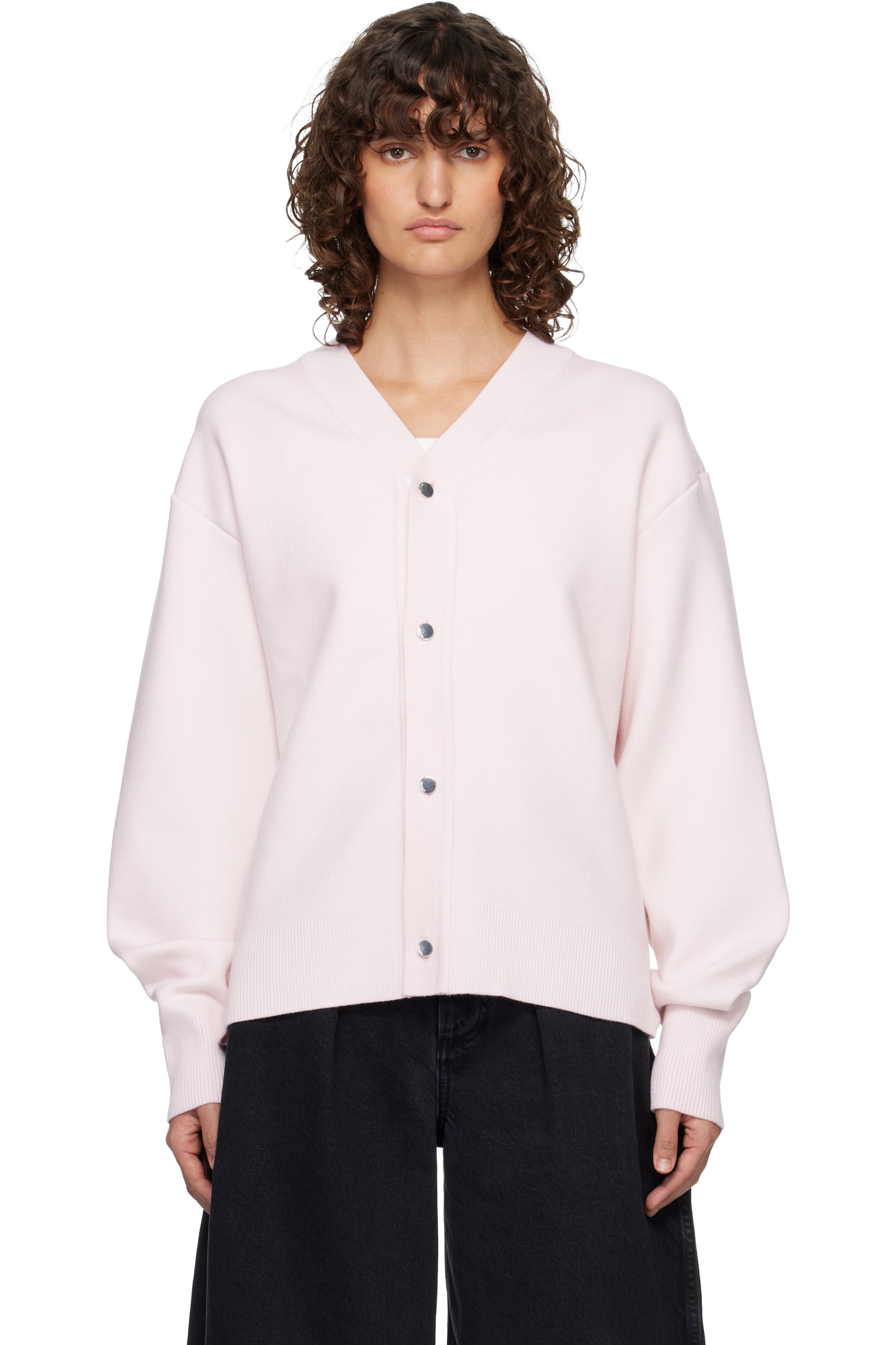 JACQUEMUS - Cardigan Doppio rose