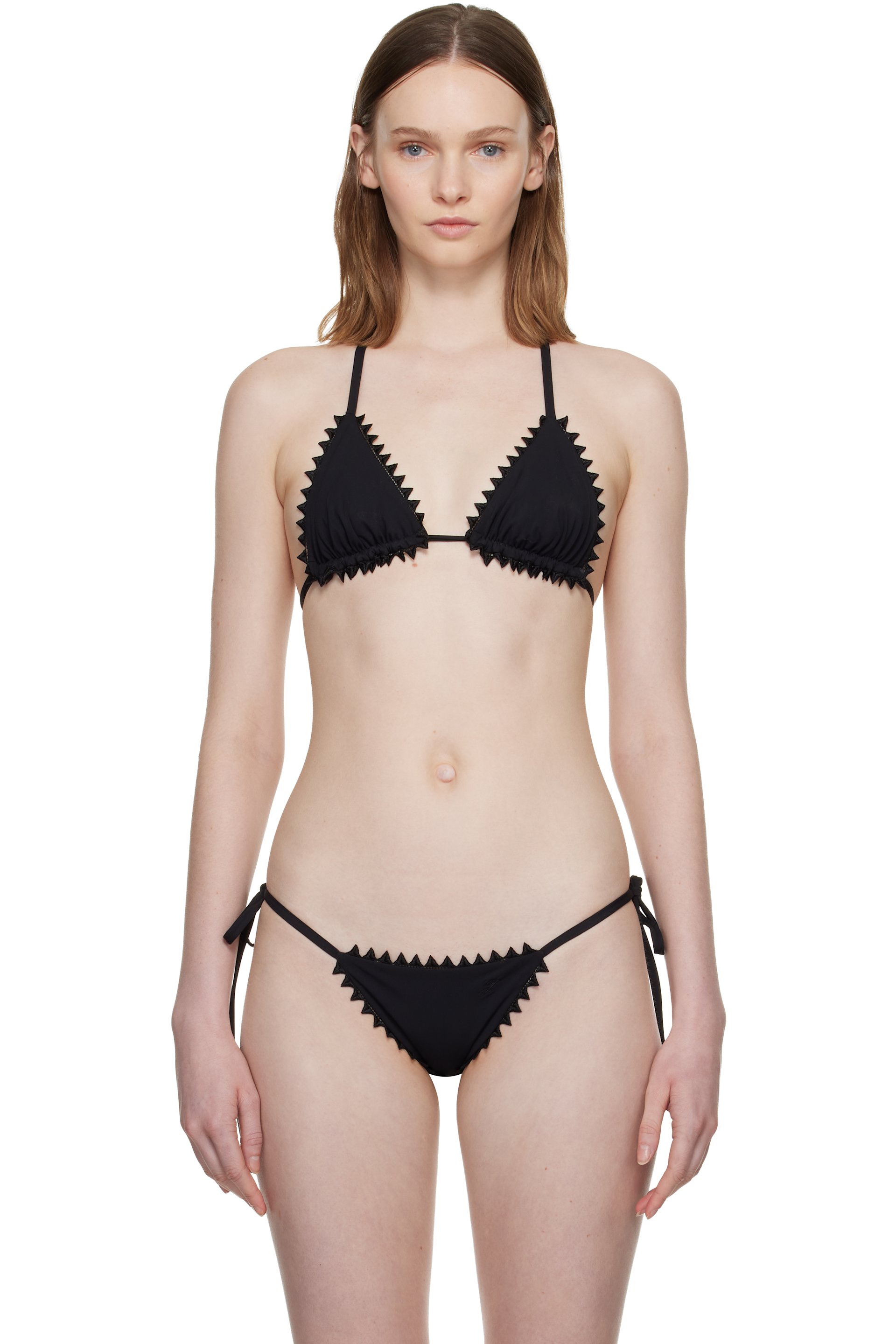 JACQUEMUS - Haut de bikini Picot noir