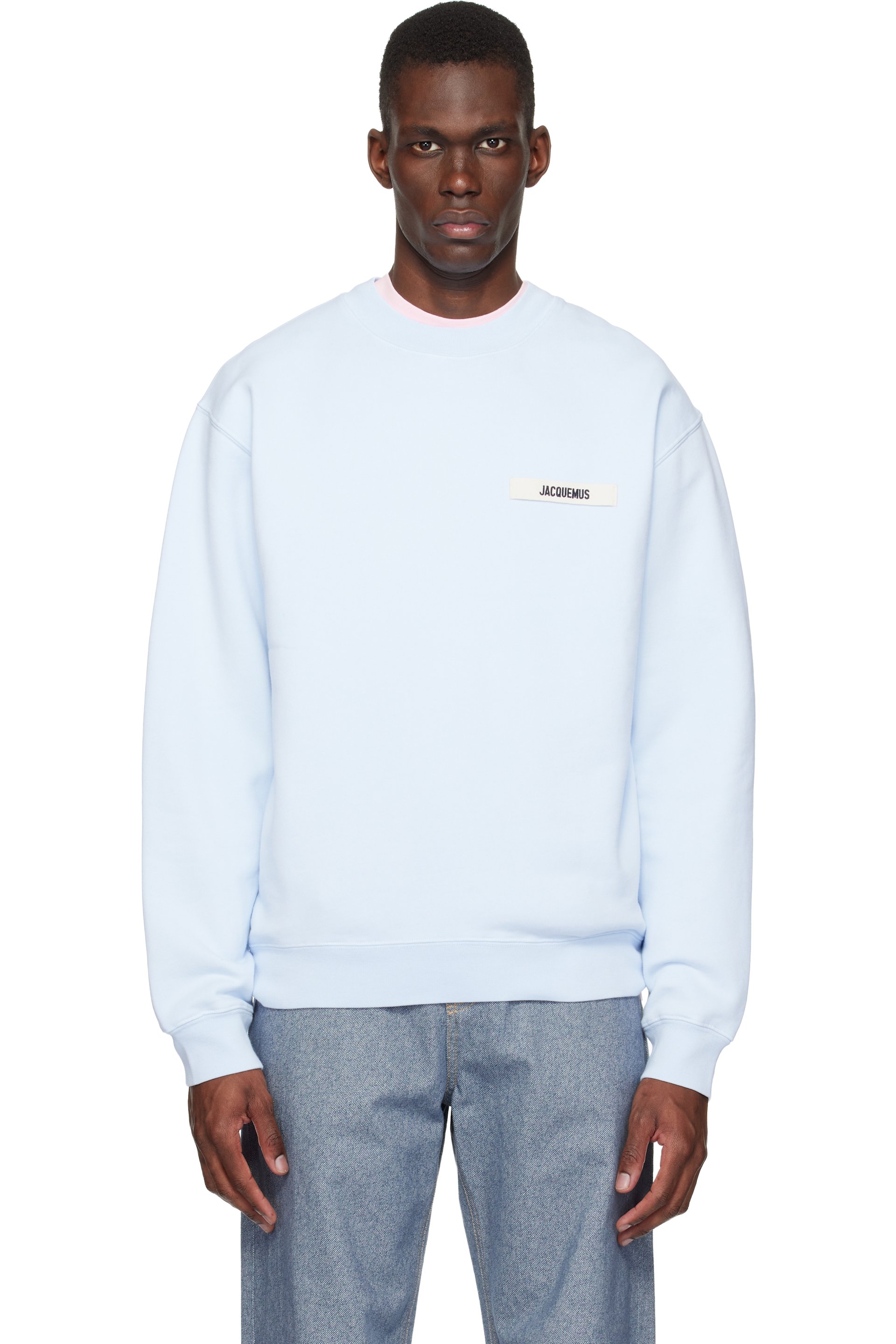 JACQUEMUS: Blue 'The Gros Grain' Sweatshirt | SSENSE