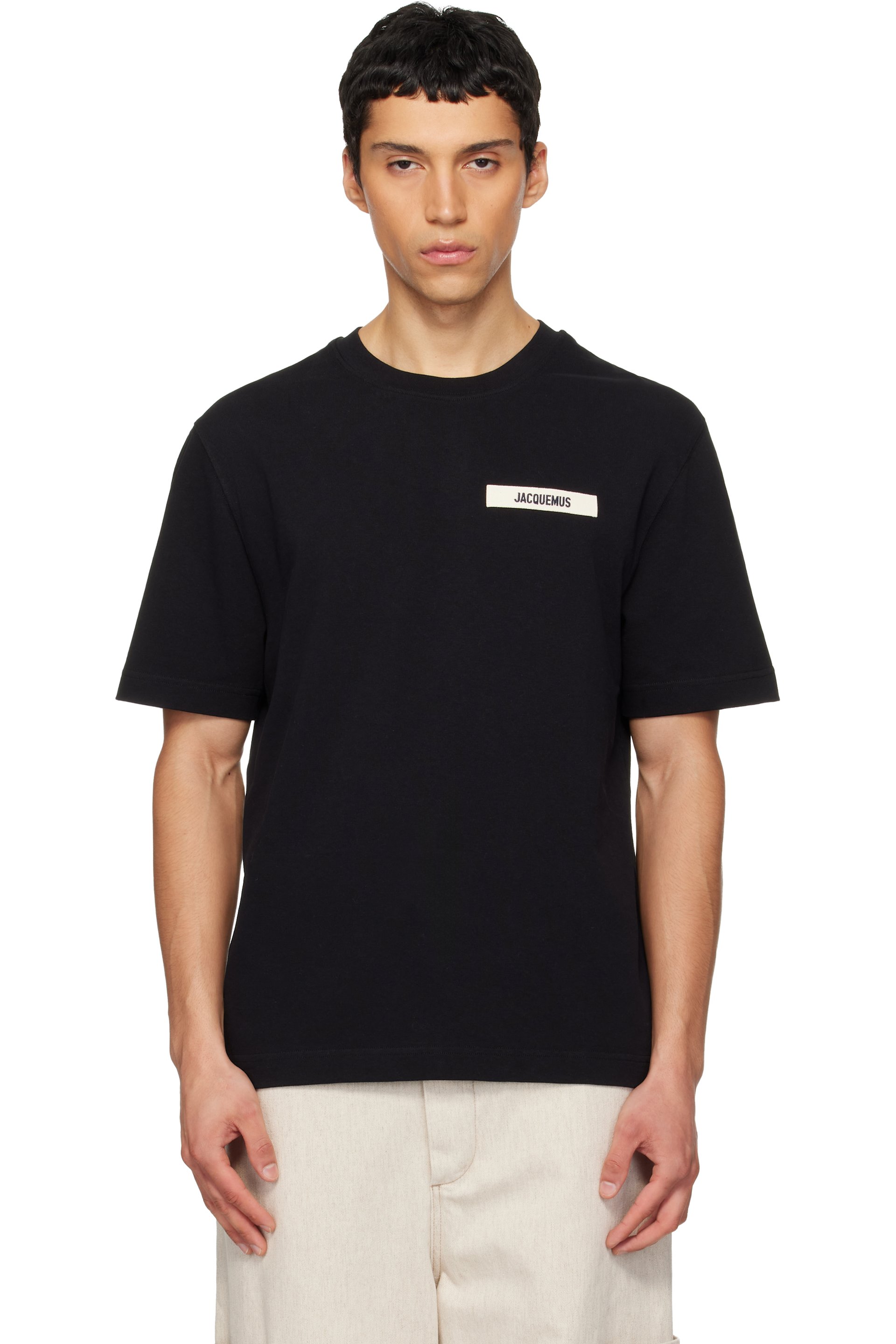 JACQUEMUS - Black Les Classiques 'The Gros Grain' T-shirt
