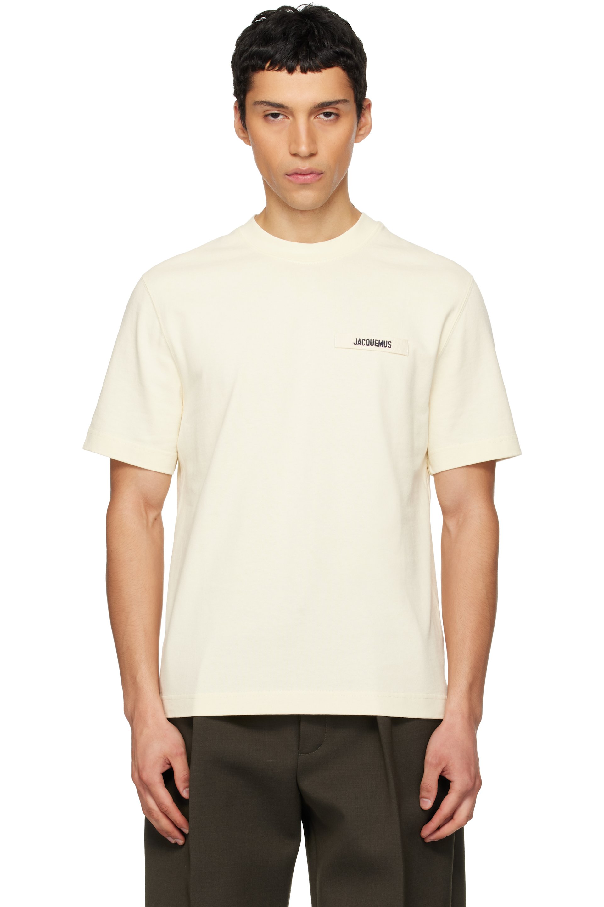JACQUEMUS - Beige Les Classiques 'The Gros Grain' T-shirt