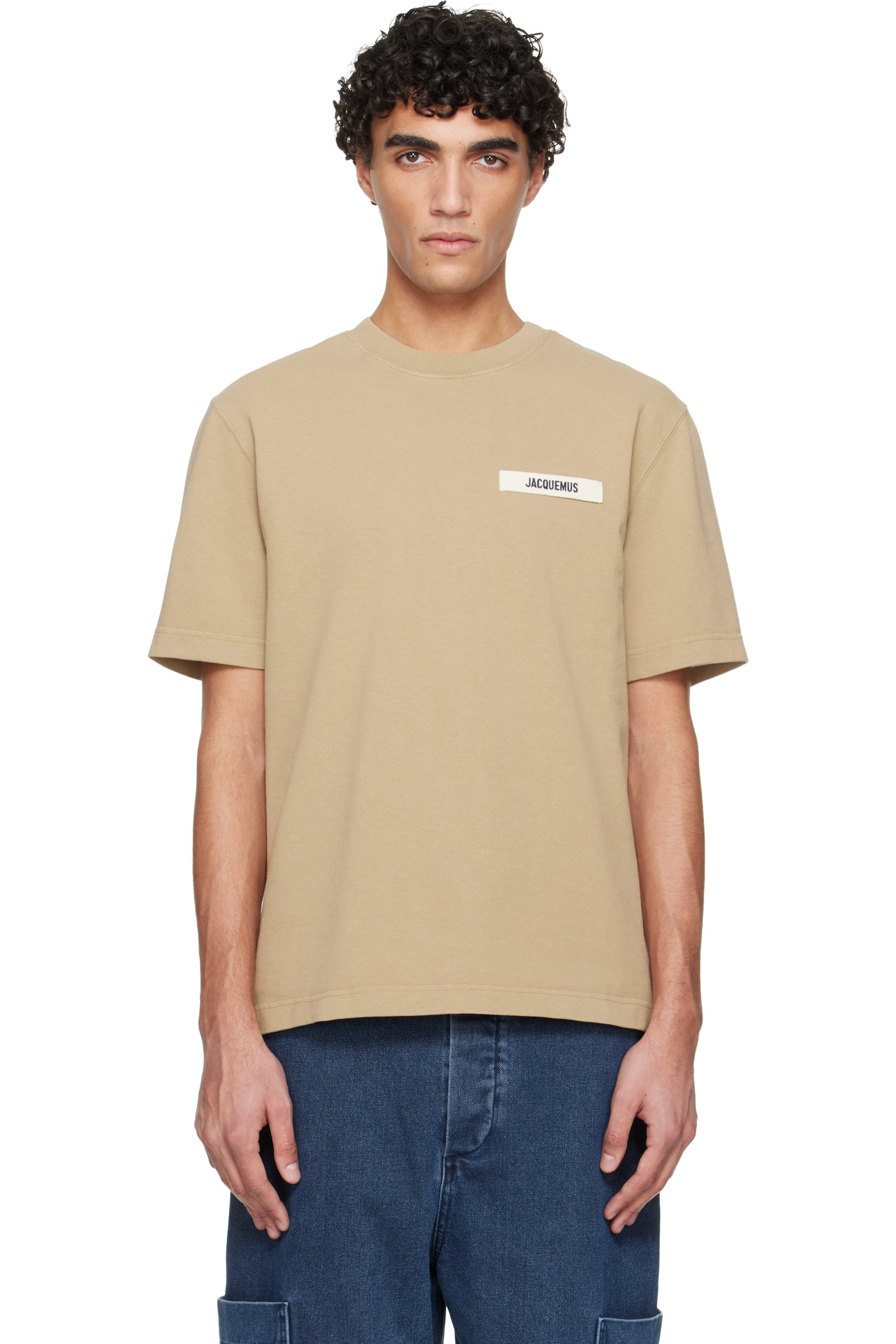 JACQUEMUS - Beige 'The Gros Grain' T-shirt