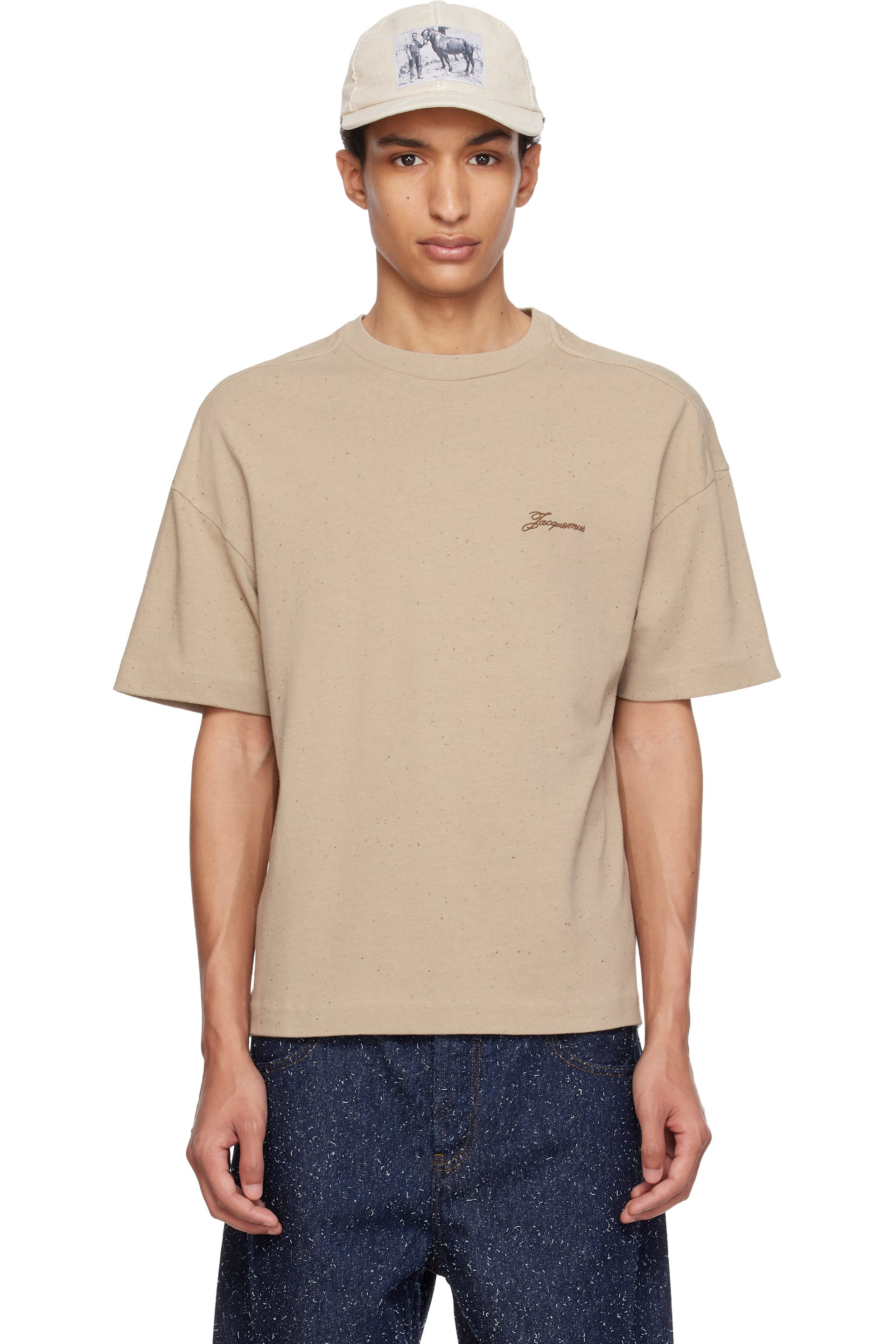 JACQUEMUS - Beige 'Le Brodero' T-shirt