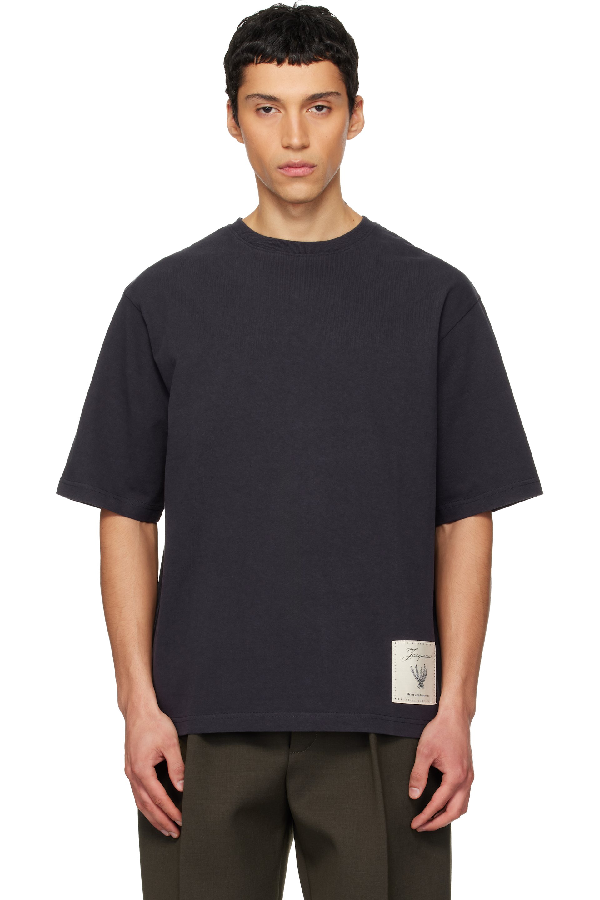 JACQUEMUS - Navy 'The Torneo short-sleeve' T-shirt