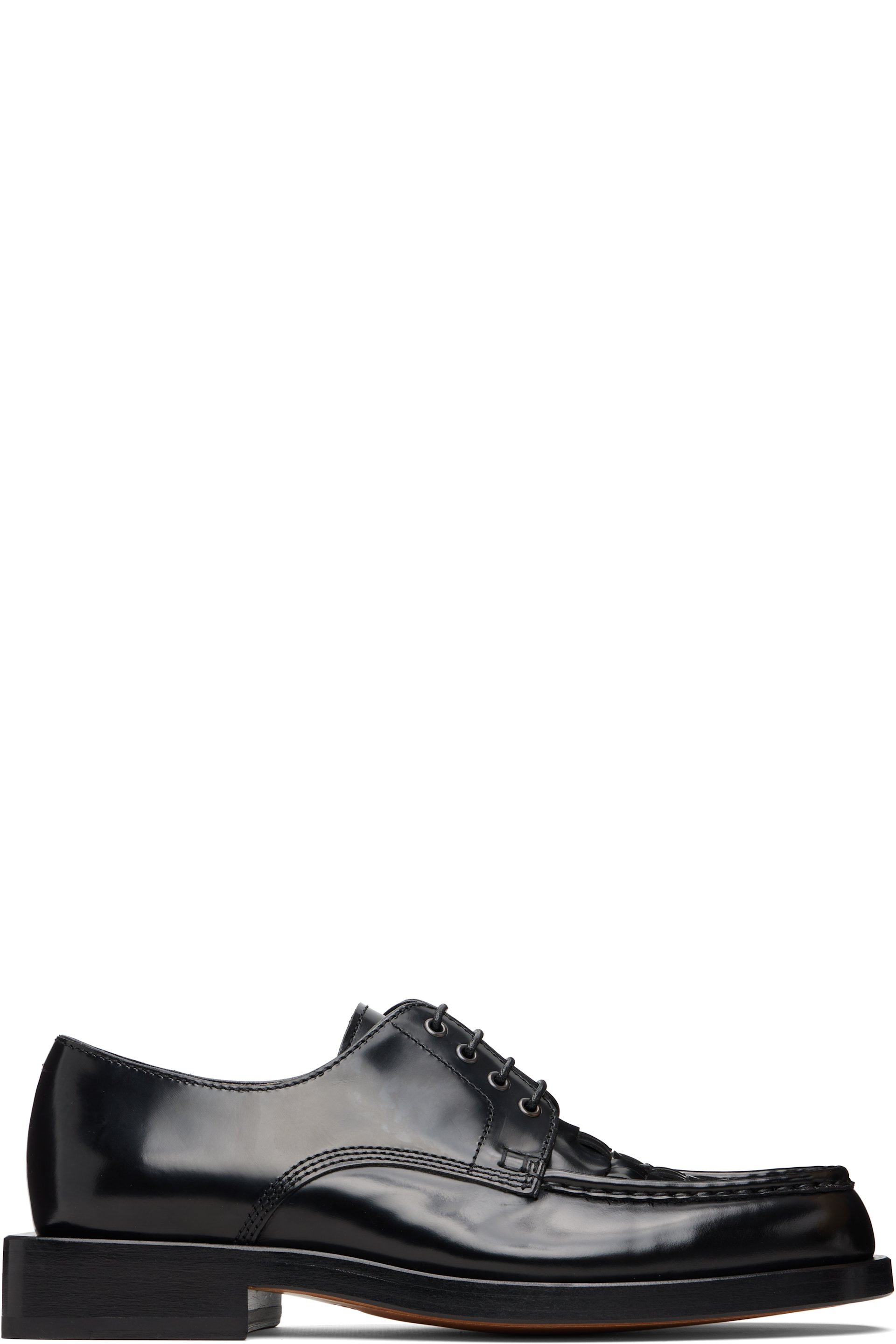JACQUEMUS - Black La Croisière 'The Woven' Derbies