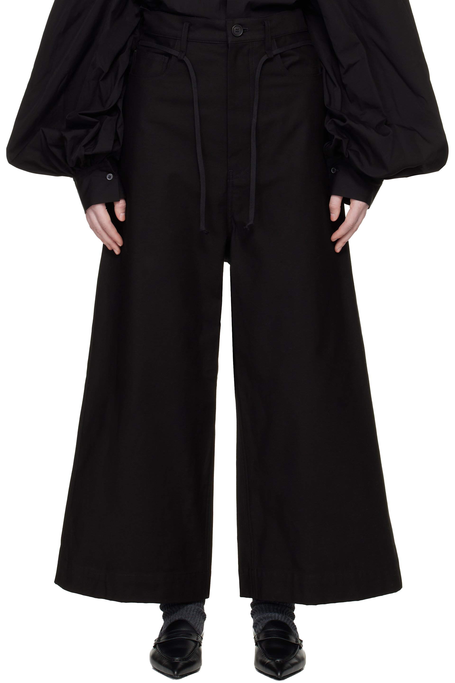 Yohji Yamamoto - Pantalon noir à double passant