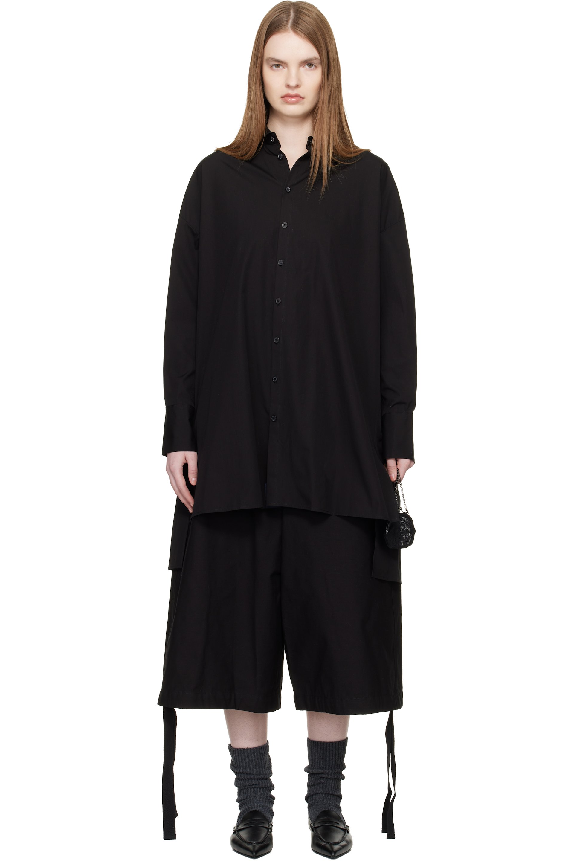 Yohji Yamamoto - Chemise noire à boutons larges