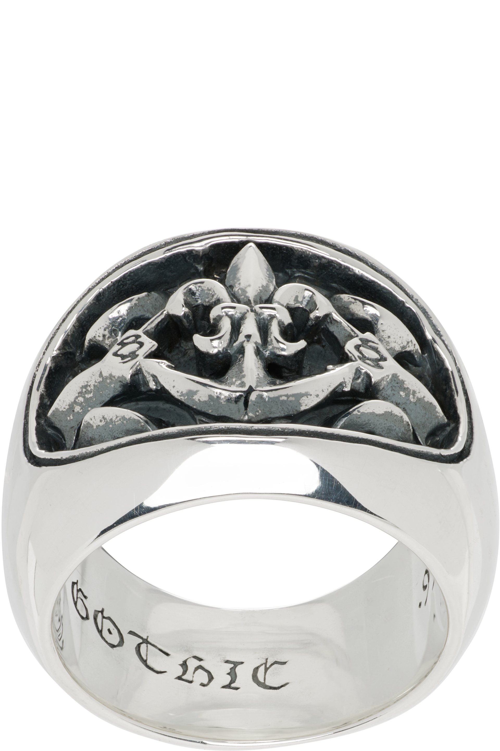 YOHJI YAMAMOTO - Lily-Anchor Oval Ring