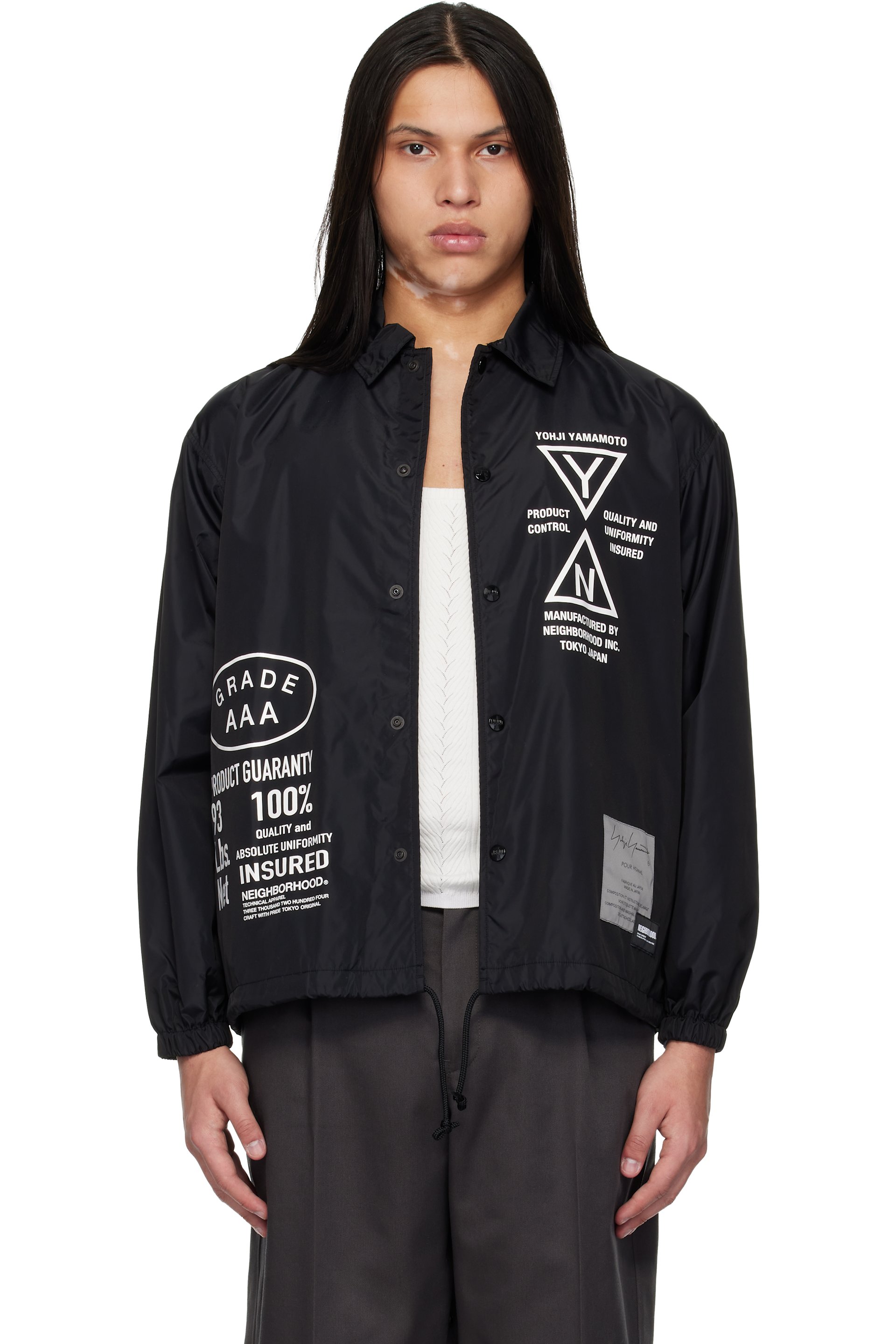 YOHJI YAMAMOTO: ブラック Neighborhoodエディション ウインド