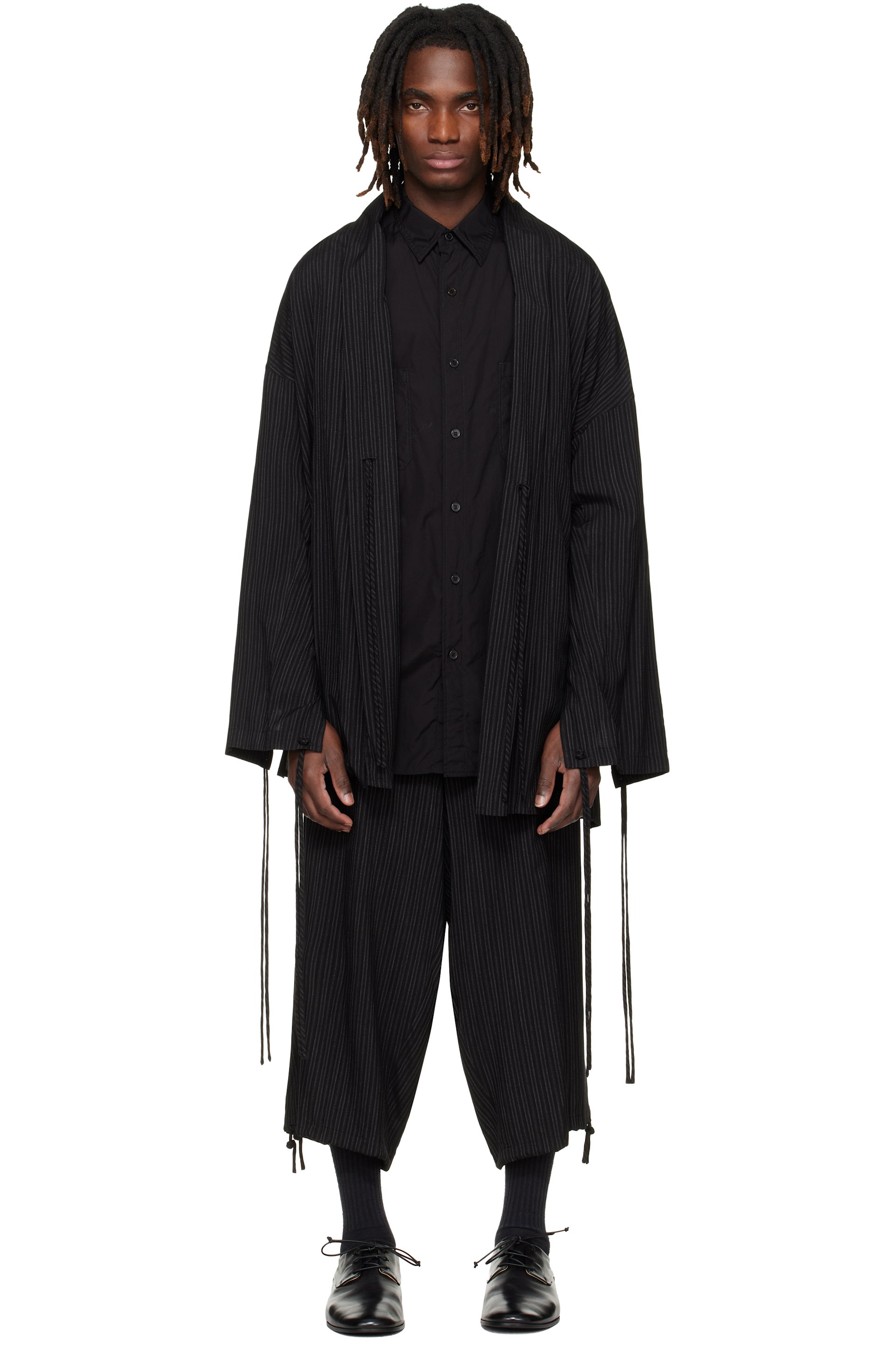 YOHJI YAMAMOTO - Black Thin Stripe Jacket