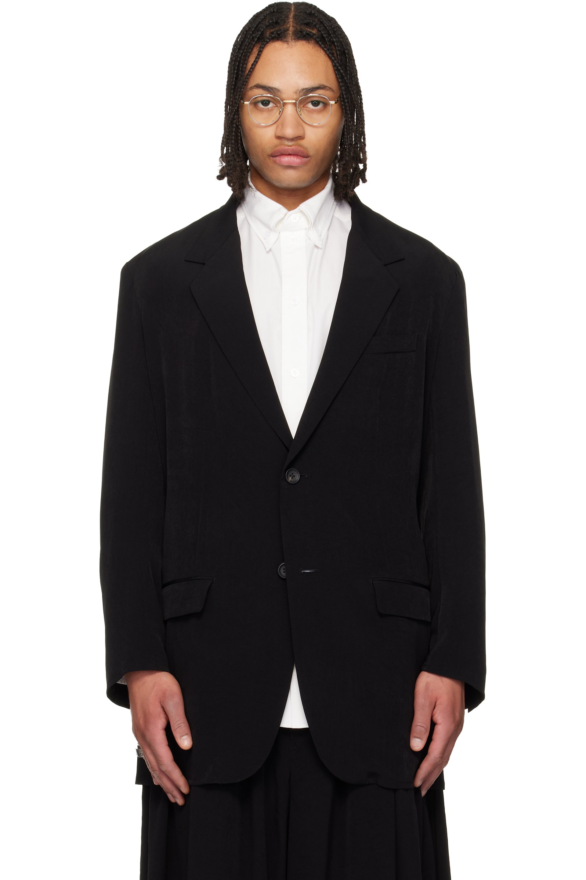 YOHJI YAMAMOTO - 黑色 TA Tuxedo 2 Buttons 西装外套