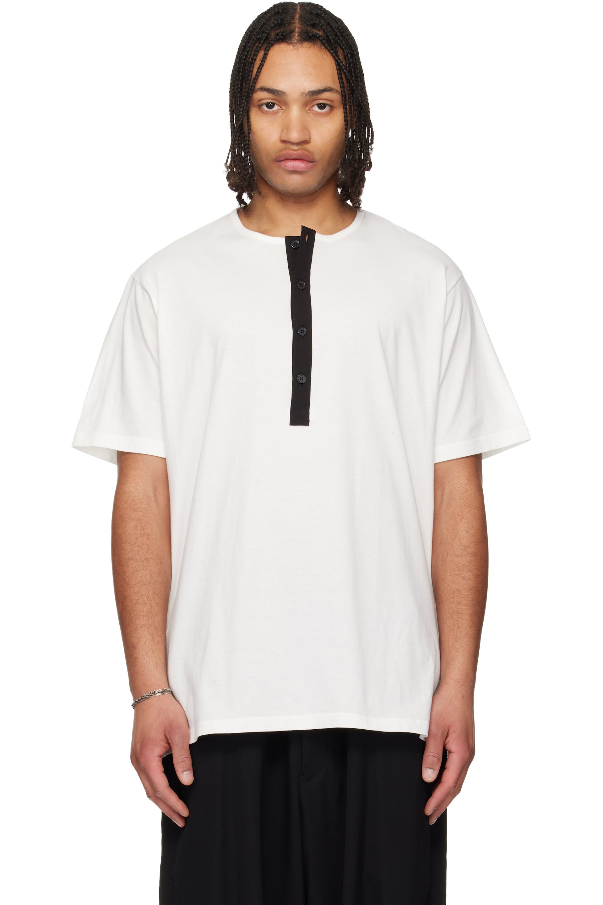 YOHJI YAMAMOTO - 灰白色亨利衫