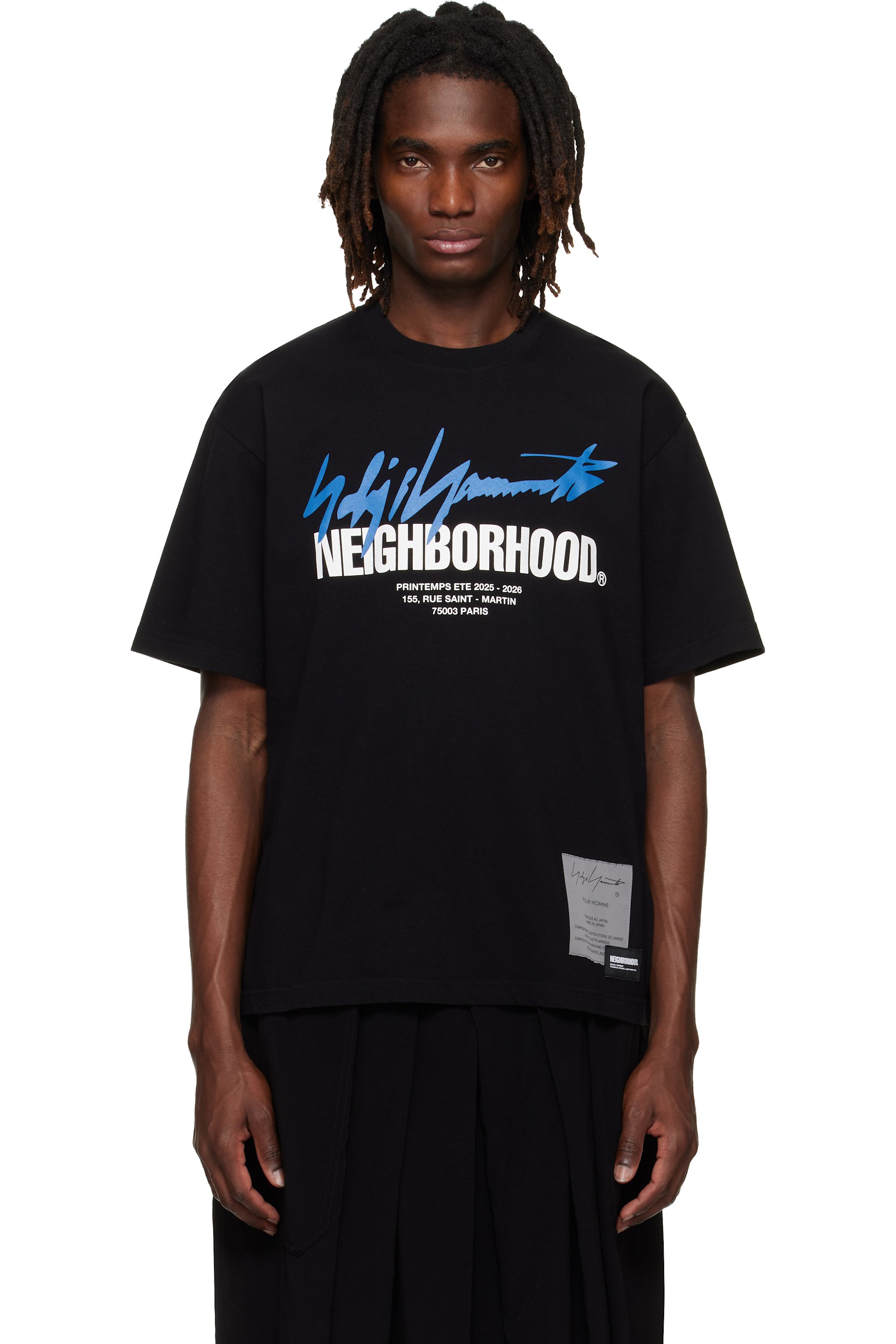 YOHJI YAMAMOTO - 블랙 NEIGHBORHOOD SS-2 티셔츠