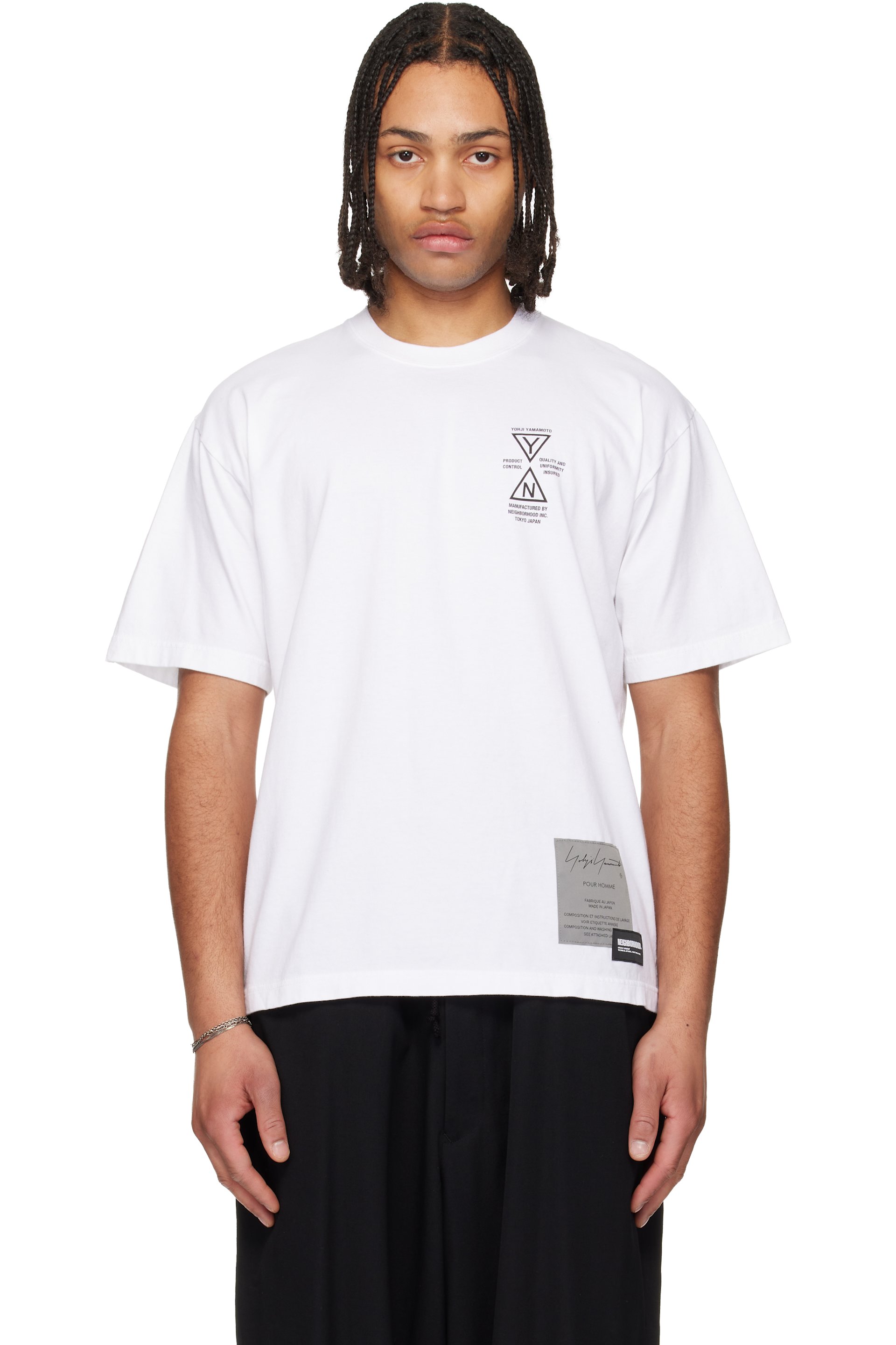 YOHJI YAMAMOTO - 화이트 Neighborhood SS-1 티셔츠
