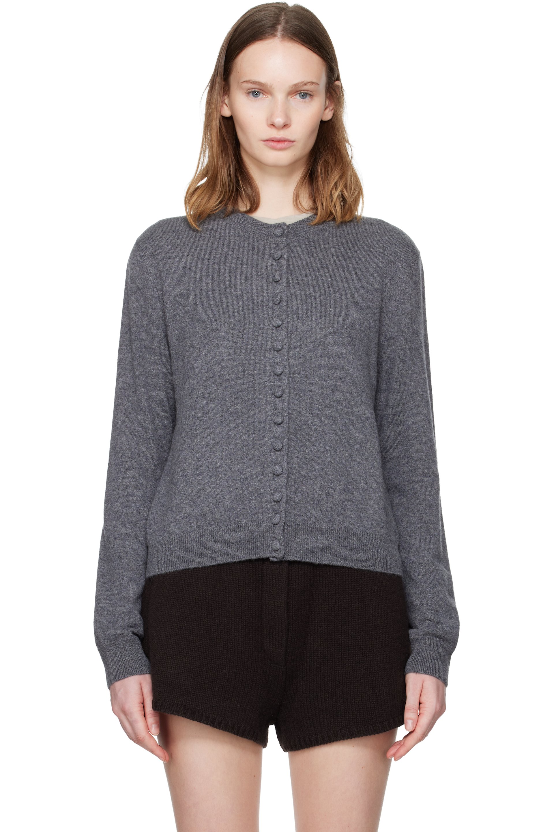 LISA YANG - Cardigan Wilona gris