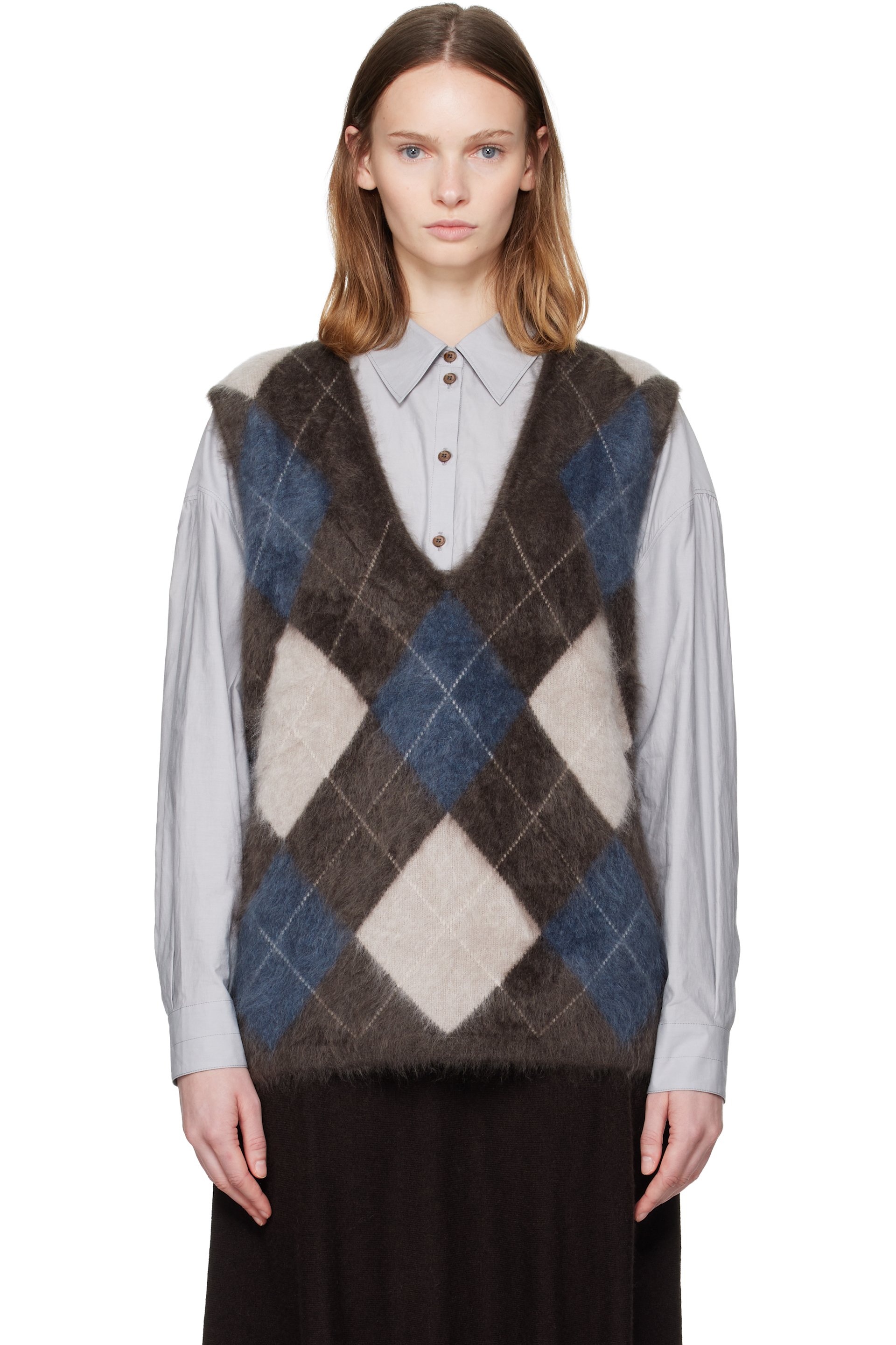 LISA YANG - Brown Amelly Sweater Vest