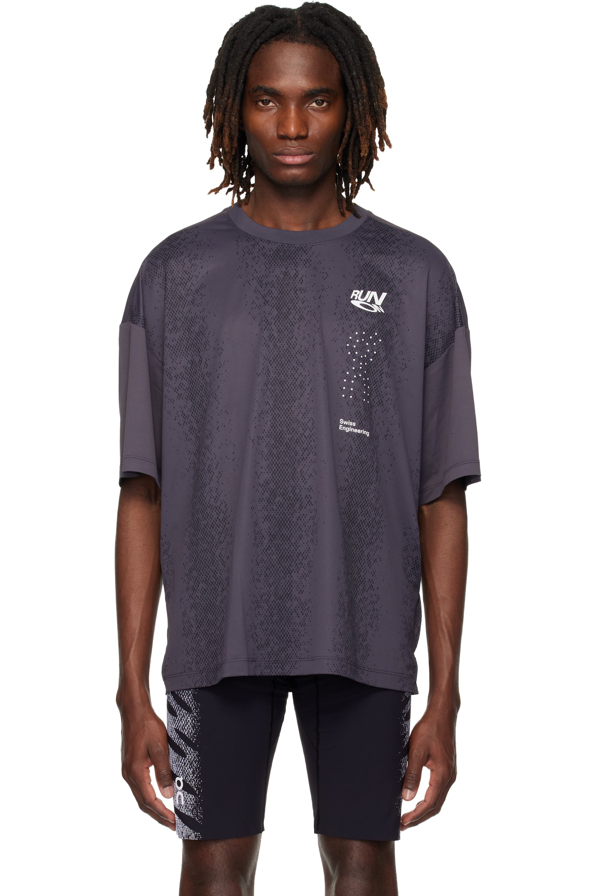 On - T-shirt de course Performance Volt gris