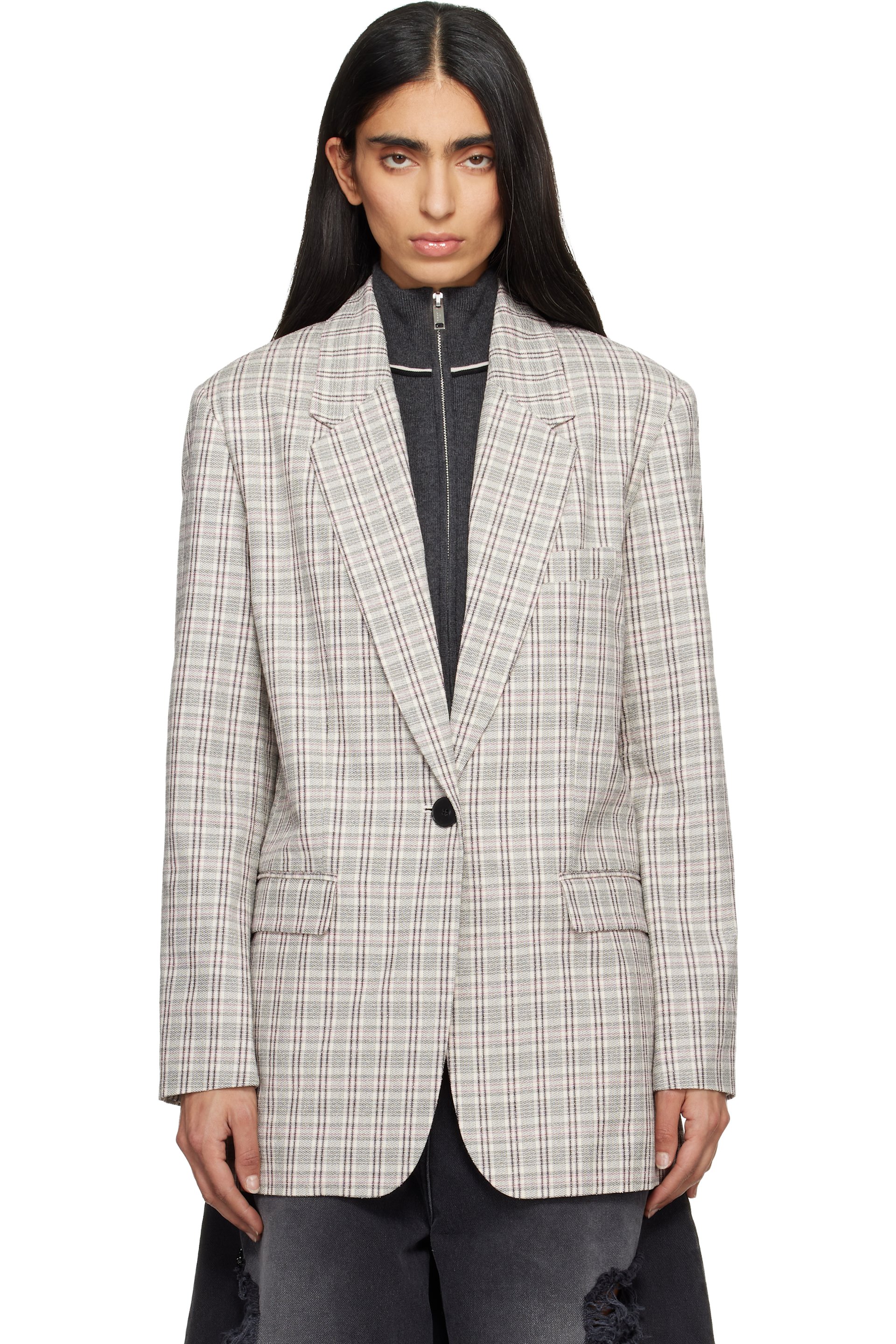 Isabel Marant Etoile - Off White & Pink Selda Blazer