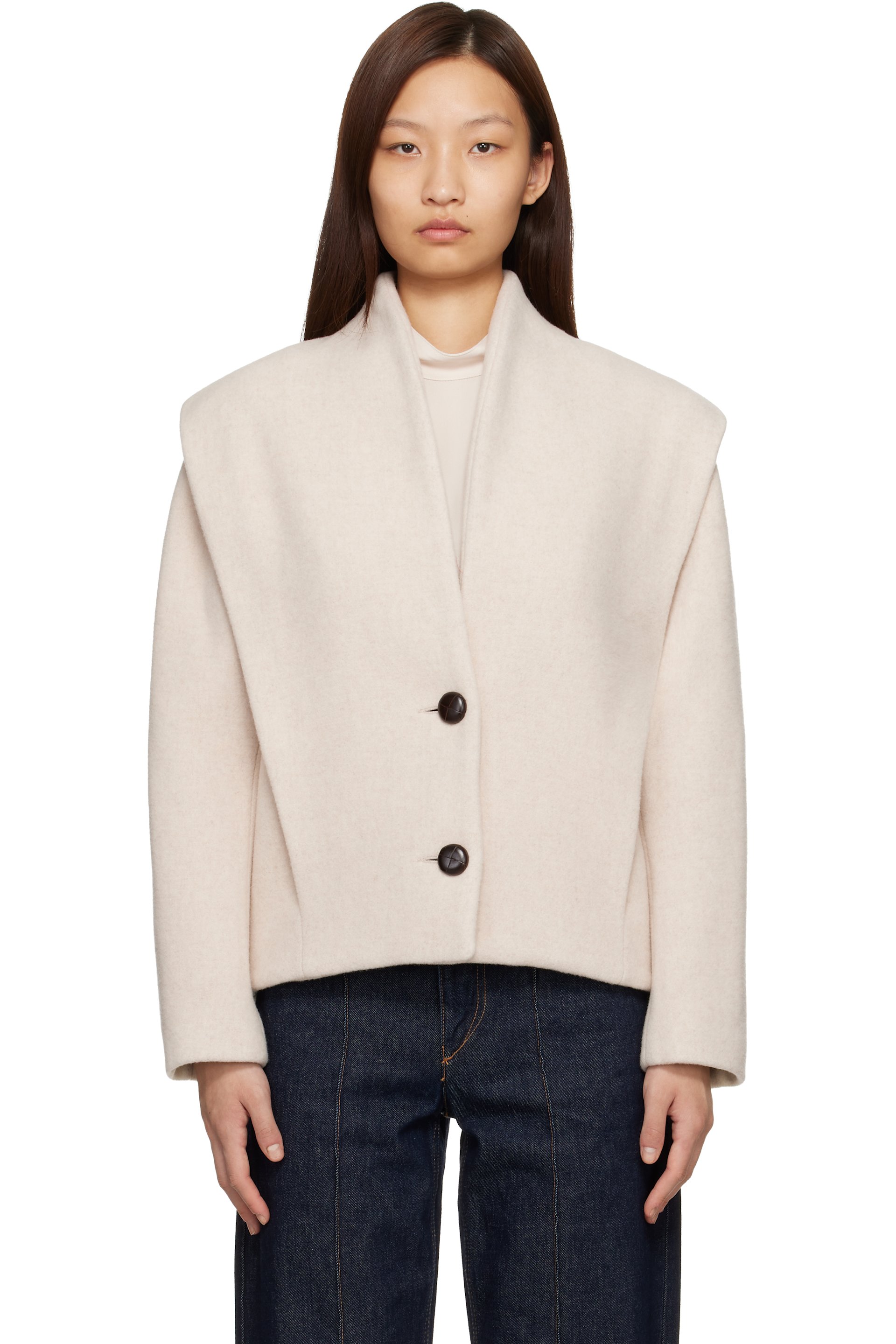Isabel Marant - Blouson Dyogo blanc cassé