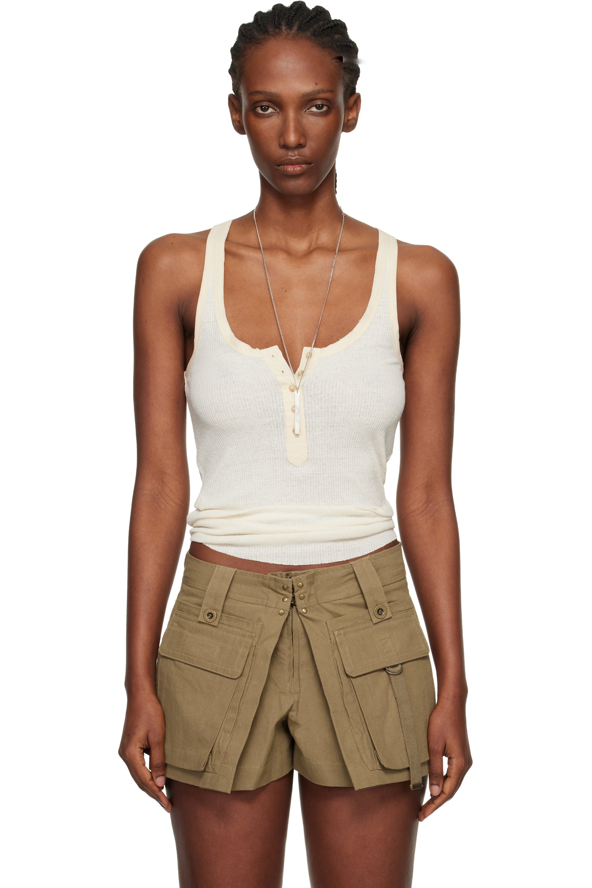 Isabel Marant - Débardeur Helma blanc cassé en soie