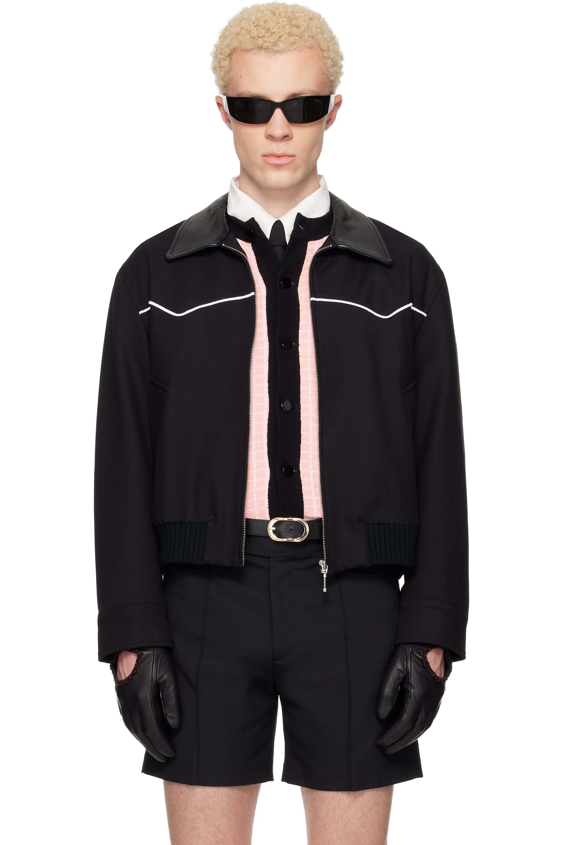 Ernest W. Baker - Black Western Harrington Jacket